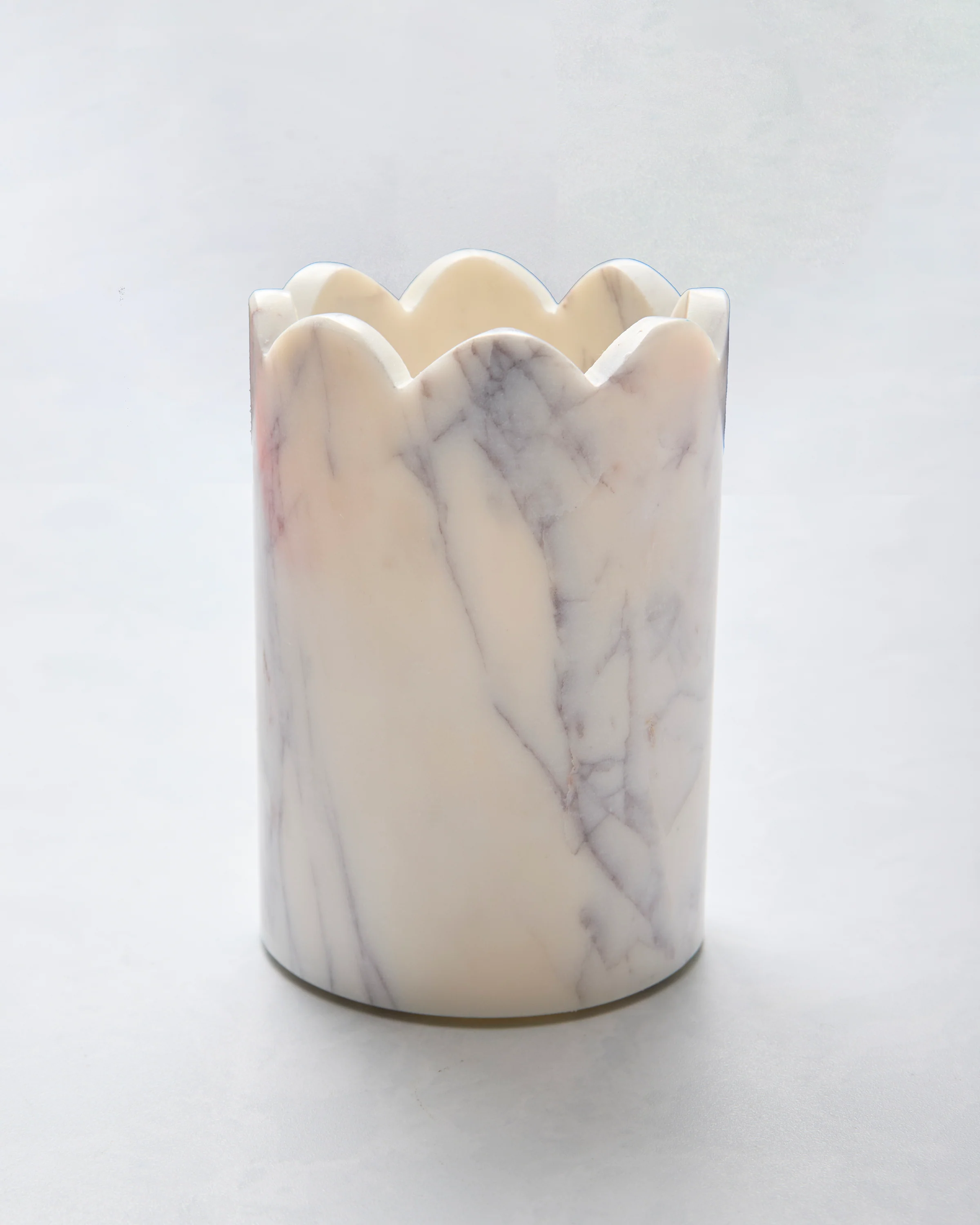 White Marble - Scalloped Wine & Champagne Chiller - 8 Oak Lane