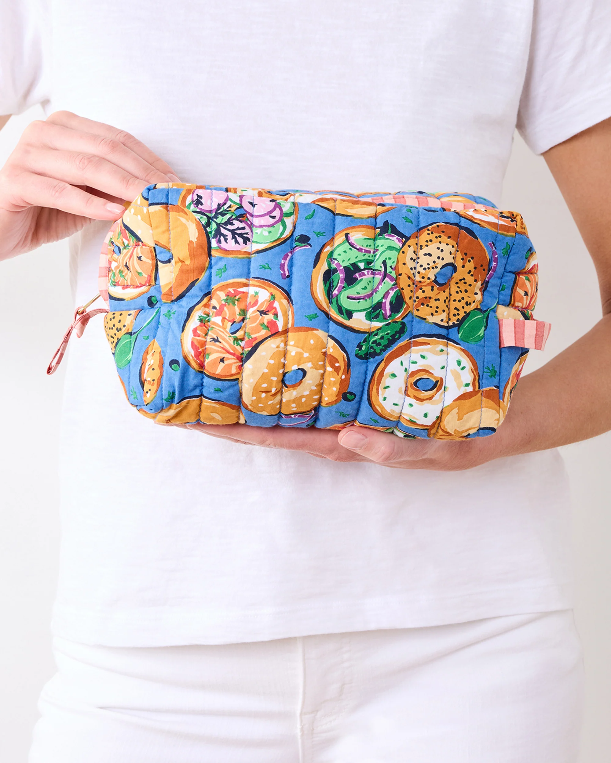 Bagels & Schmear - Quilted Pouch - Brunch Blues - Image 2