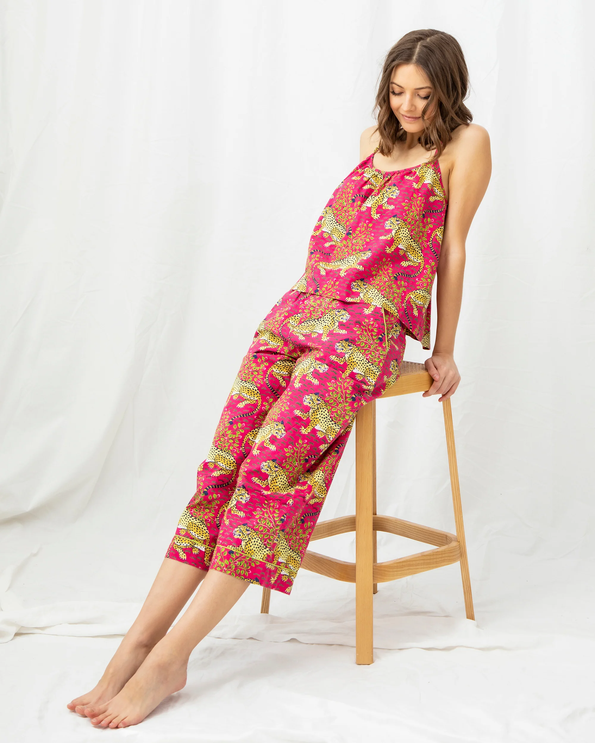 Bagheera - Cami Cropped Set - Hot Pink - Image 5