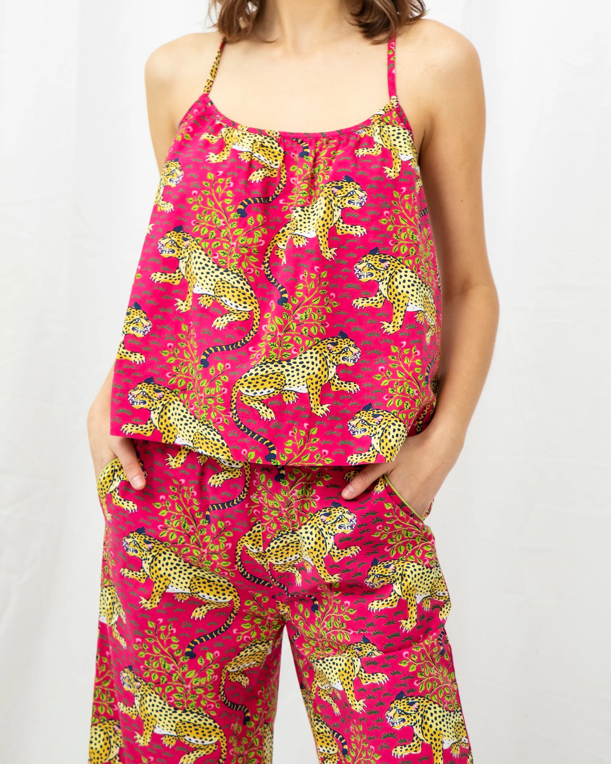 Bagheera - Cami Cropped Set - Hot Pink - Image 6