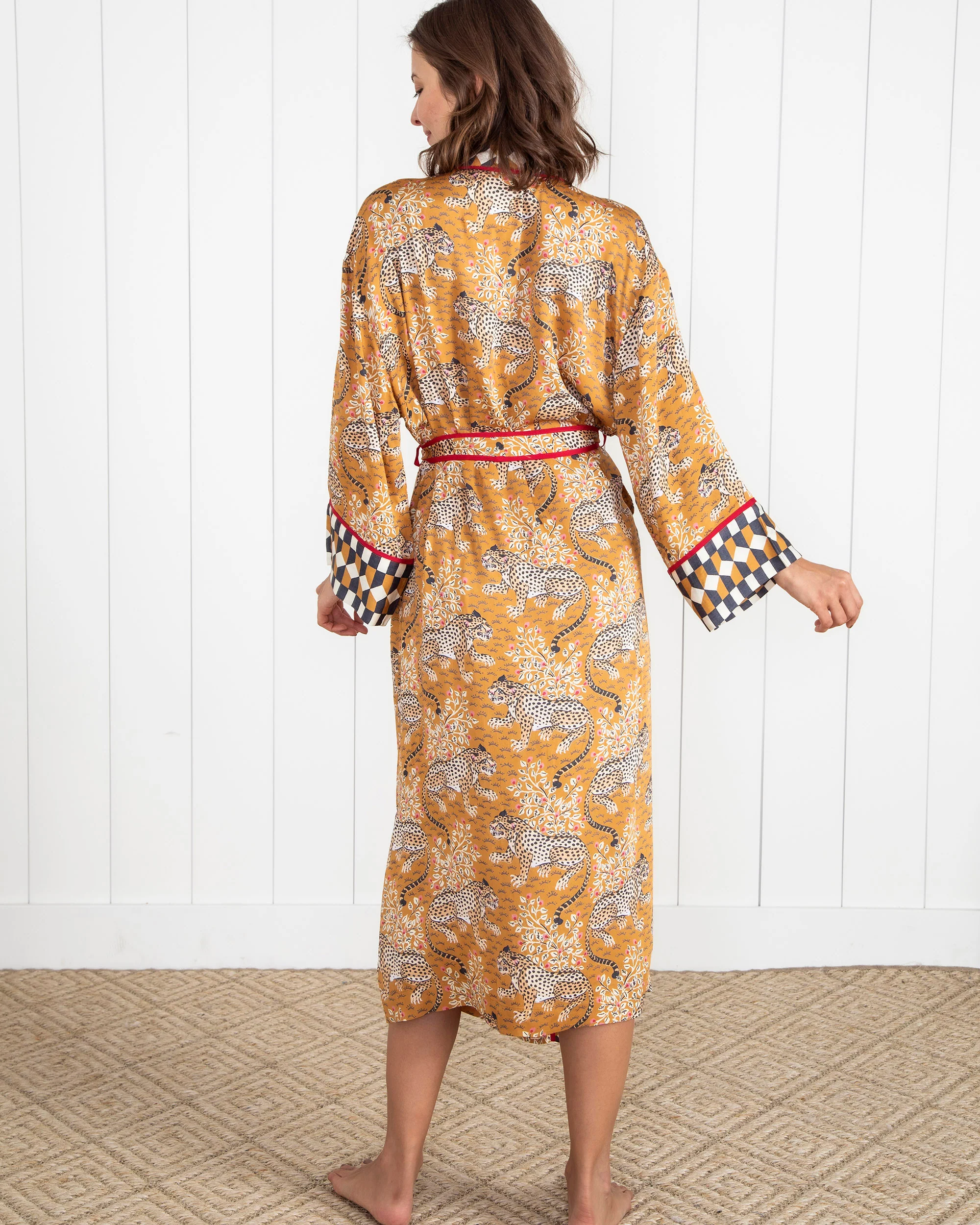 Bagheera - Eco Satin Robe - Tobacco - Image 6