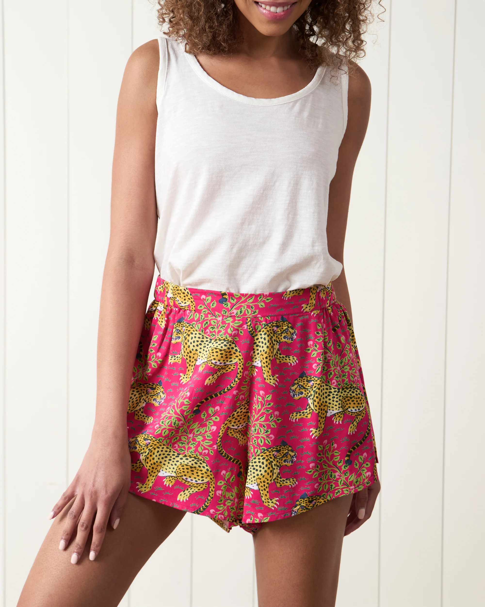 Bagheera - Eco Satin Sweet Dreams Shorts - Hot Pink - Image 2
