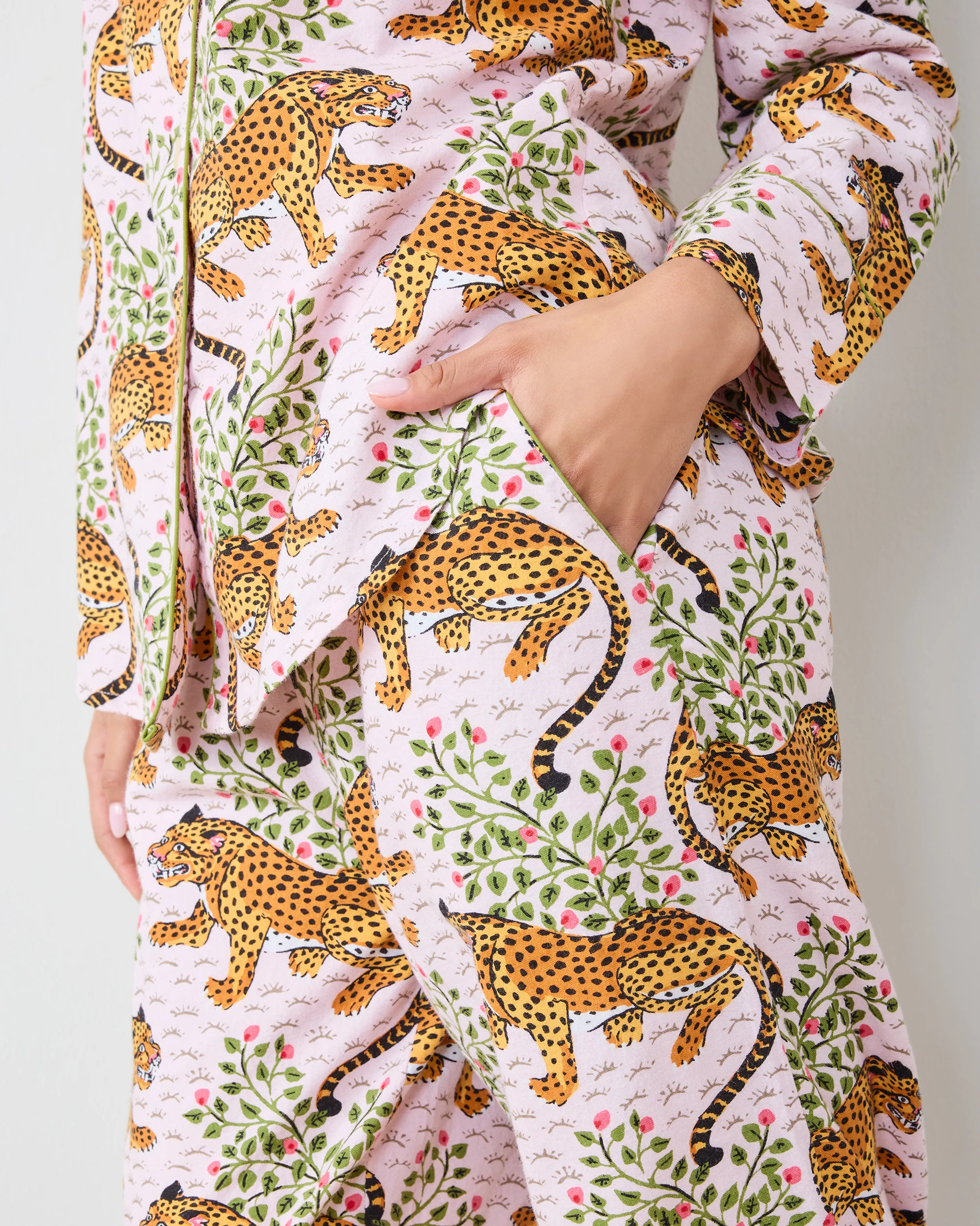 Bagheera - Lightweight Flannel Long PJ Set - Blush - Image 5