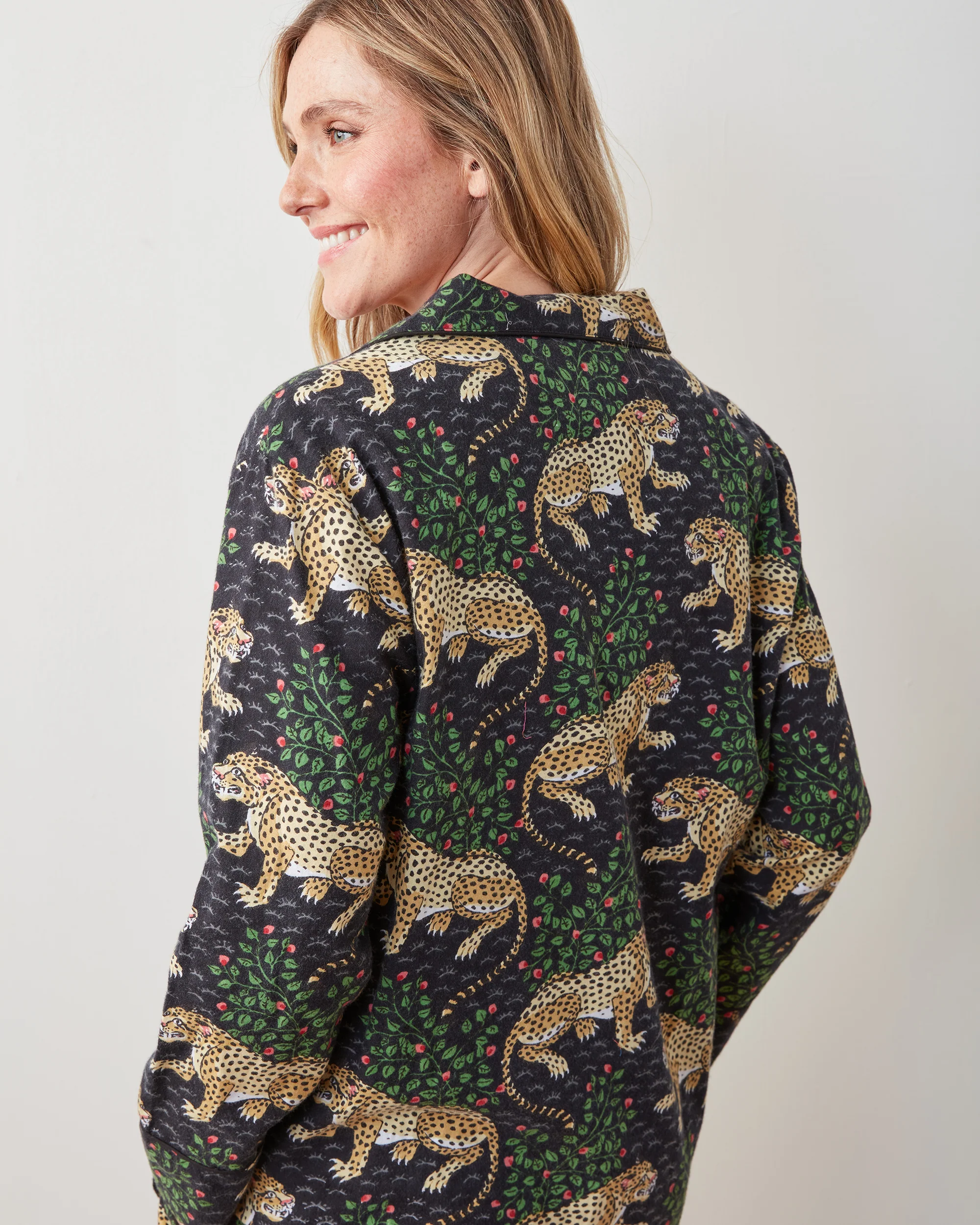 Bagheera - Lightweight Flannel Long PJ Set - Ink - Image 3