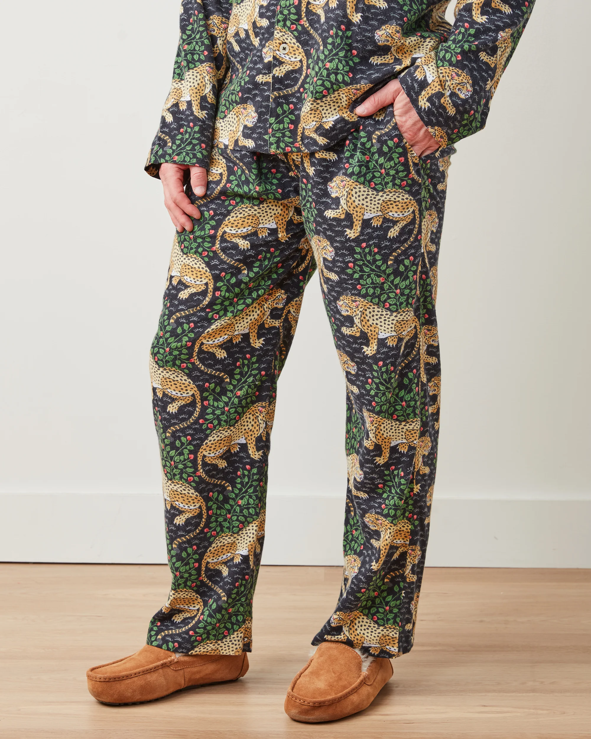 Bagheera - Men's Lightweight Flannel Long PJ Set - Ink - Image 3