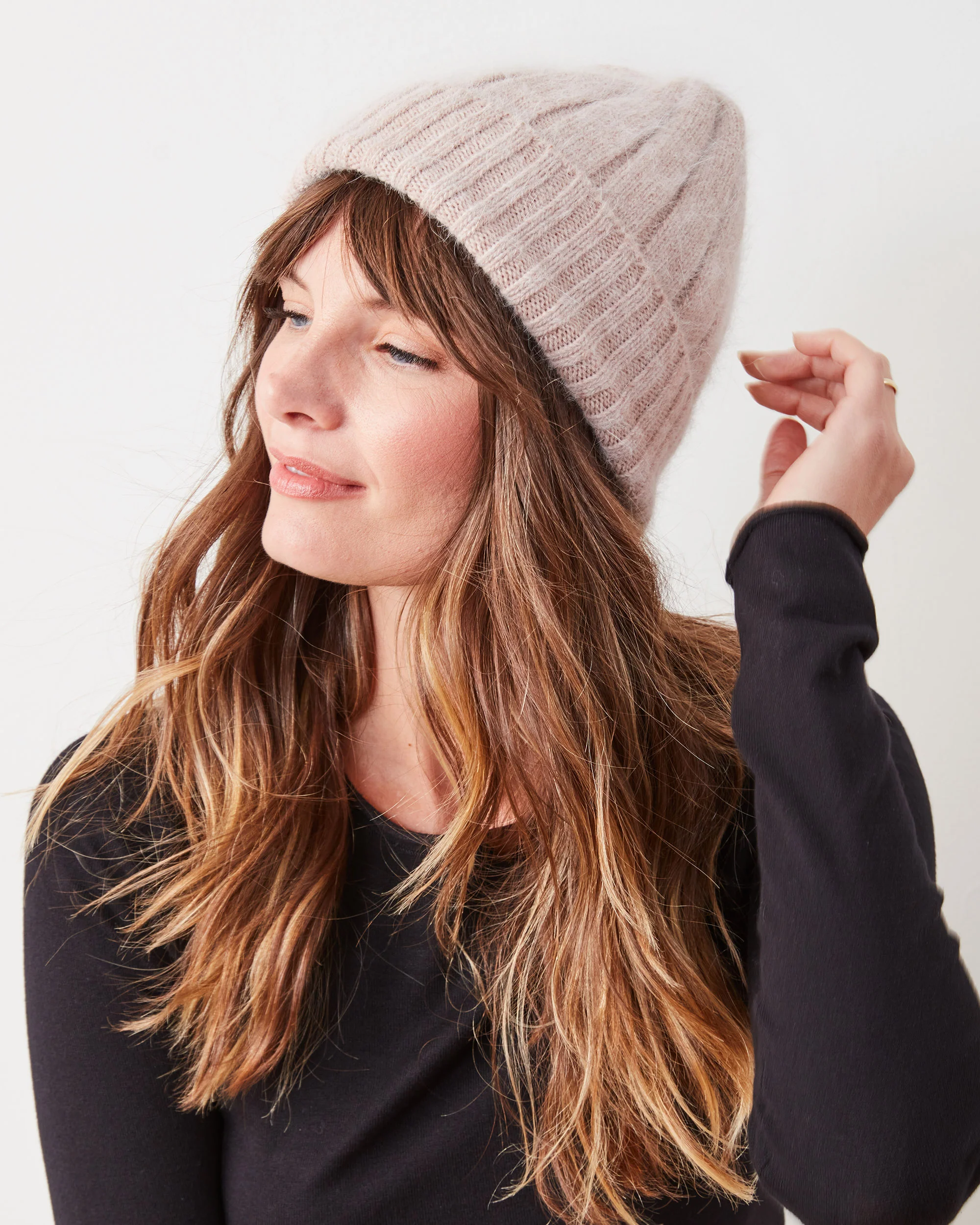 Beige - Super Soft Angora Beanie - Comfortarians - Image 3