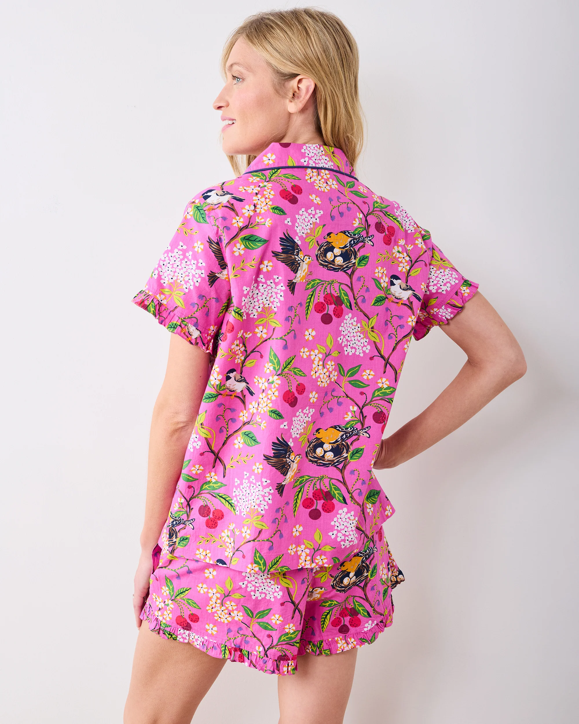 Bird & Blossom - Ruffle Short Set - Fuchsia Berry - Image 6