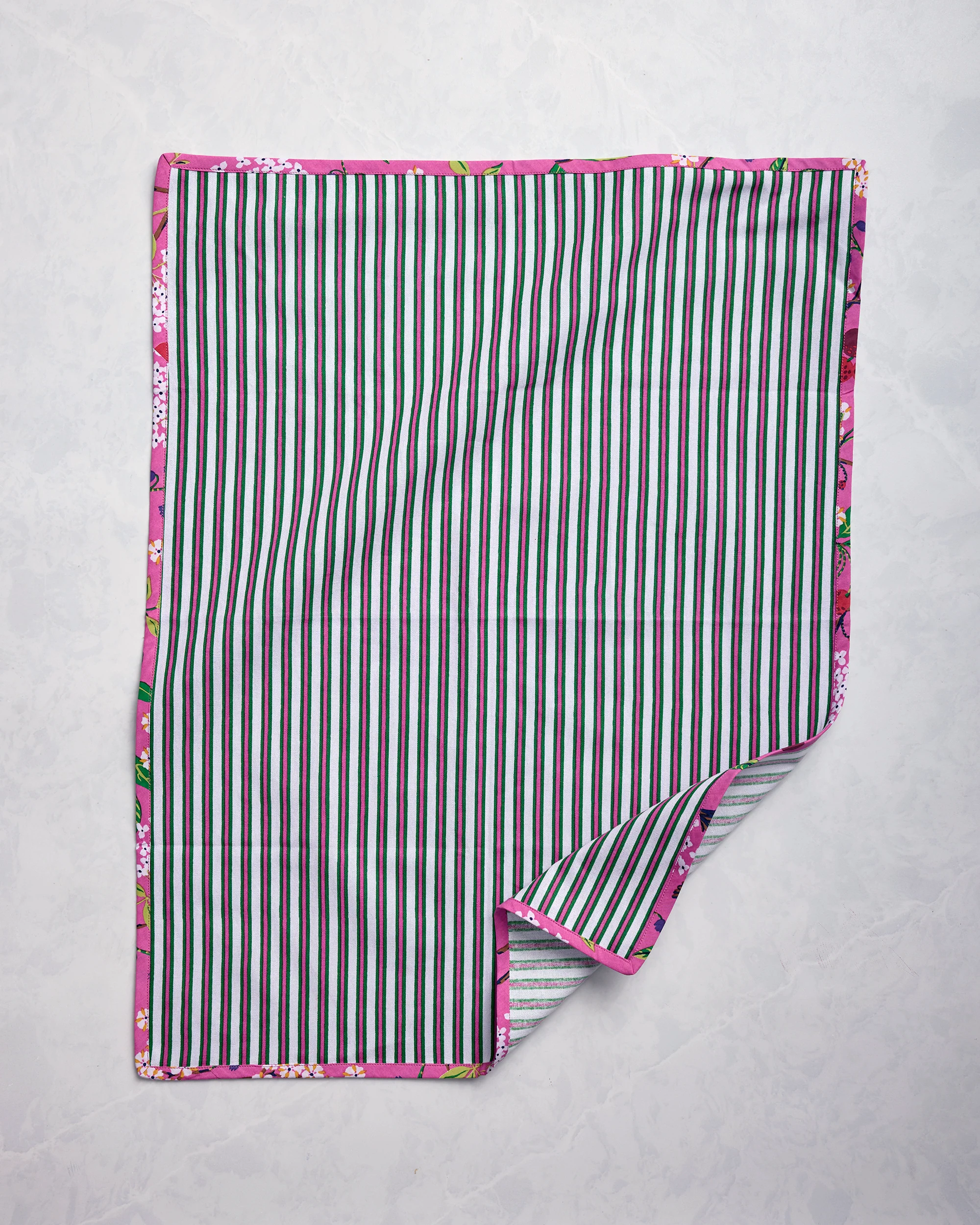 Bird & Blossom - Tea Towels Set of 2 - Fuchsia Berry - Image 3