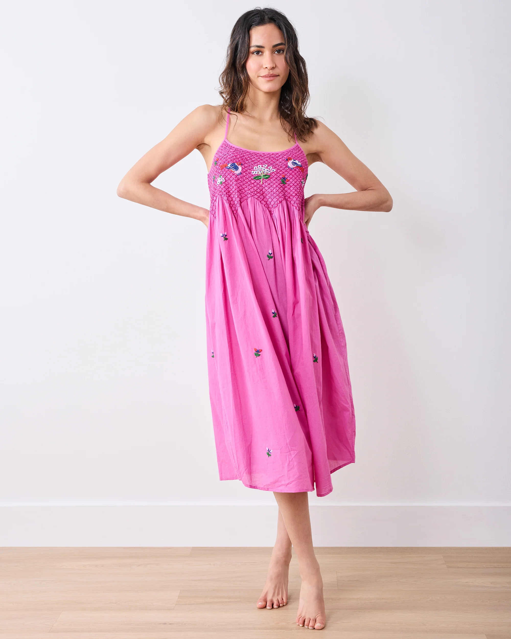 Bird & Blossom - Naya Nightie - Fuchsia Berry - Image 6
