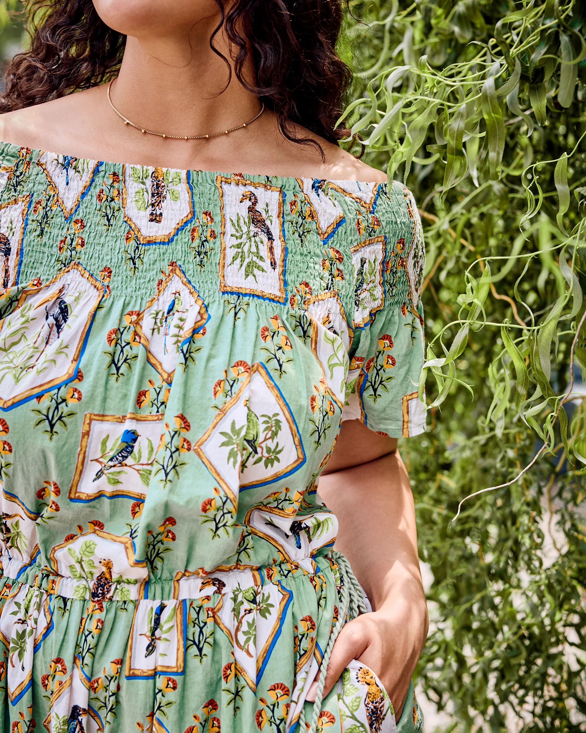 Birds Of India - Eyes on You Dress - Sage - Image 4