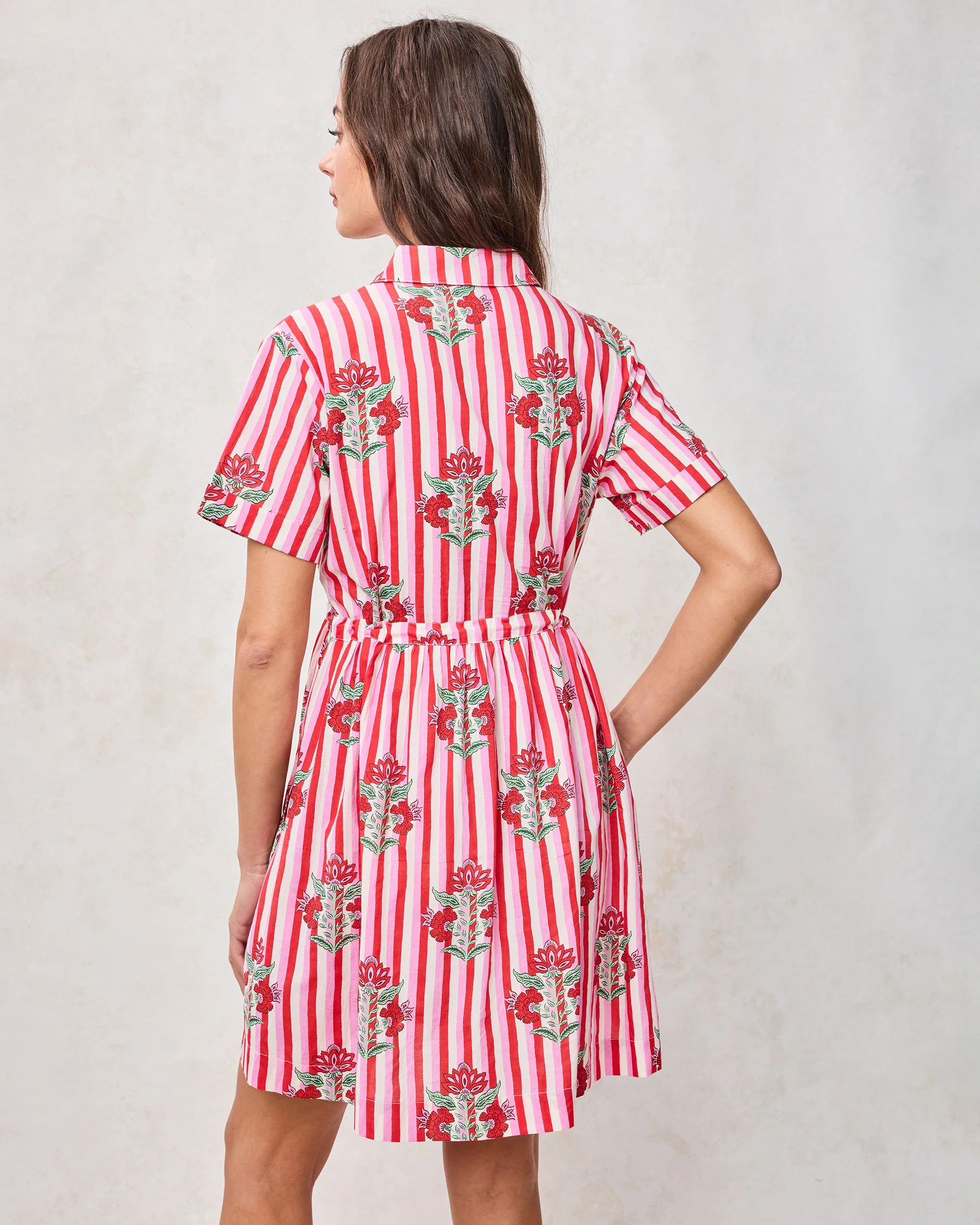 Carnation Stripes - Maude Dress - Scarlet Petal - Image 5