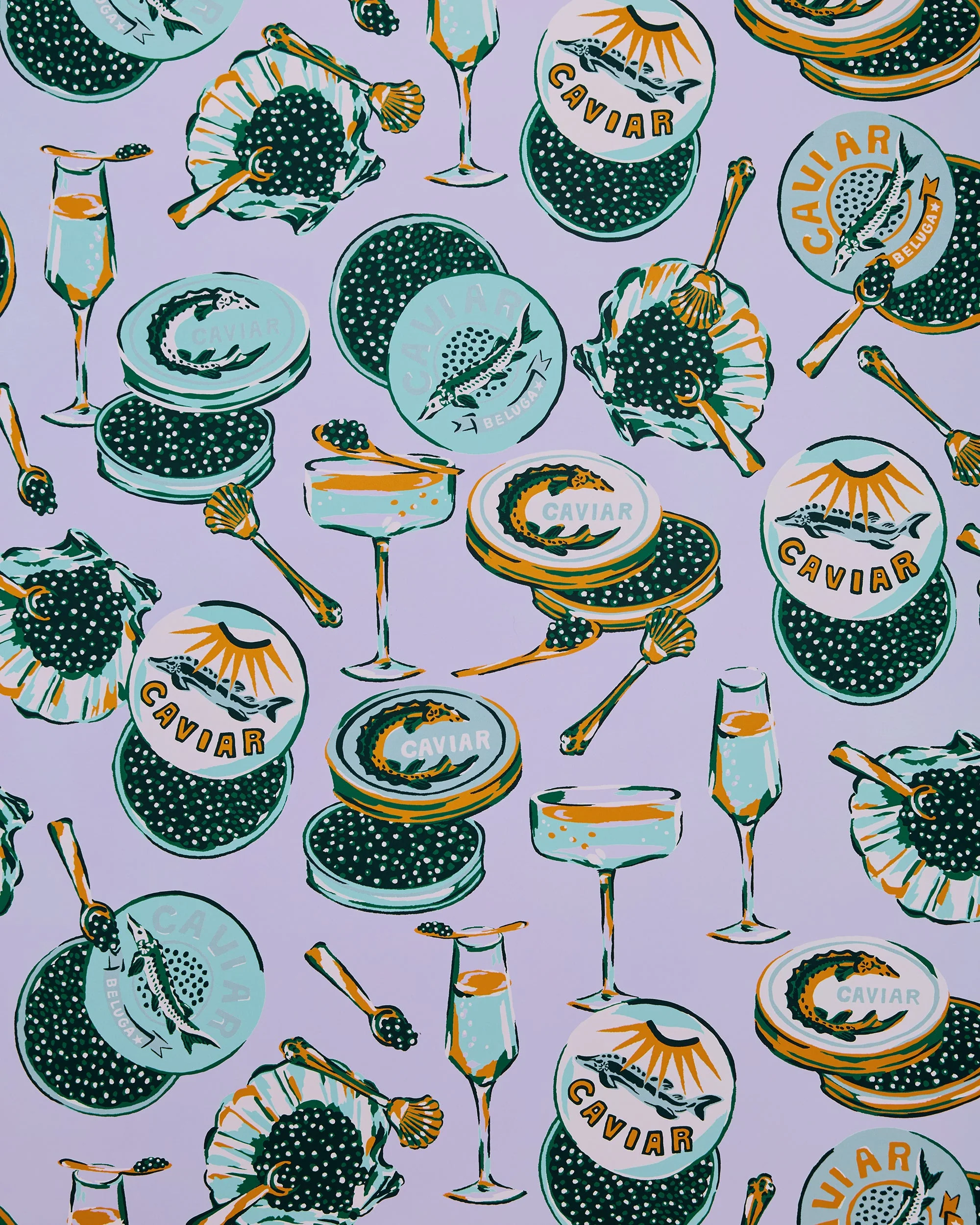 Champagne & Caviar - Peel & Stick Wallpaper - Lavender - Image 12