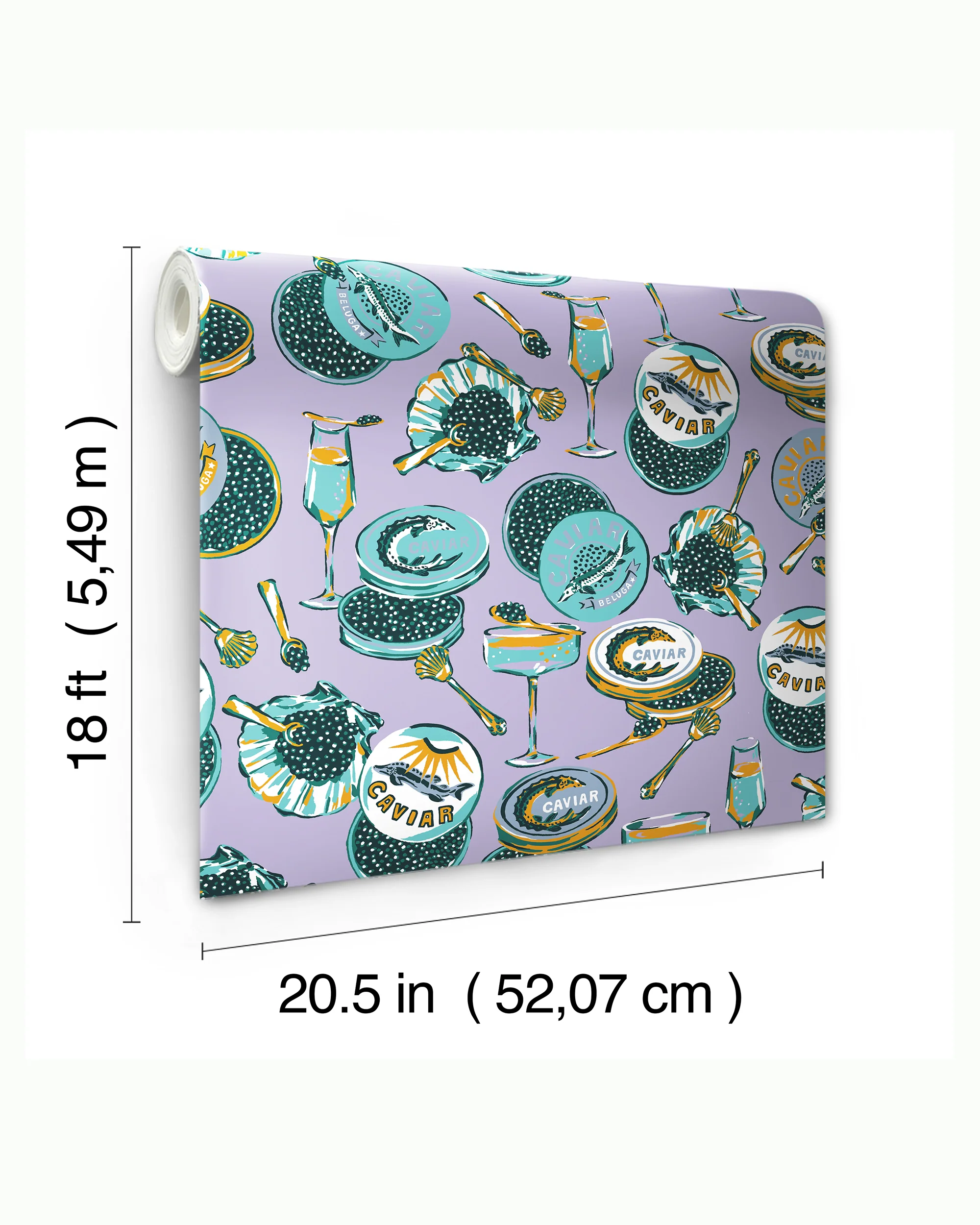 Champagne & Caviar - Peel & Stick Wallpaper - Lavender - Image 5
