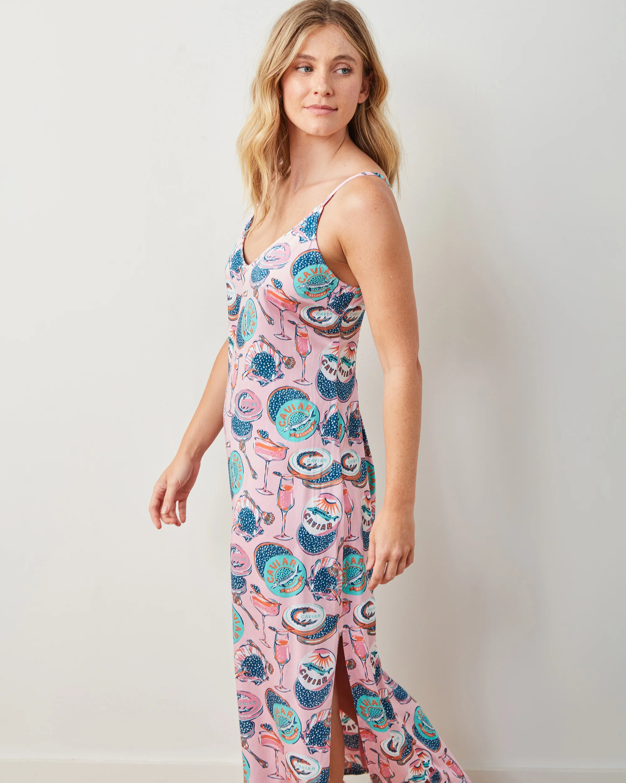 Champagne & Caviar - Eco Satin Chic To Sleep Nightie - Blush - Image 3