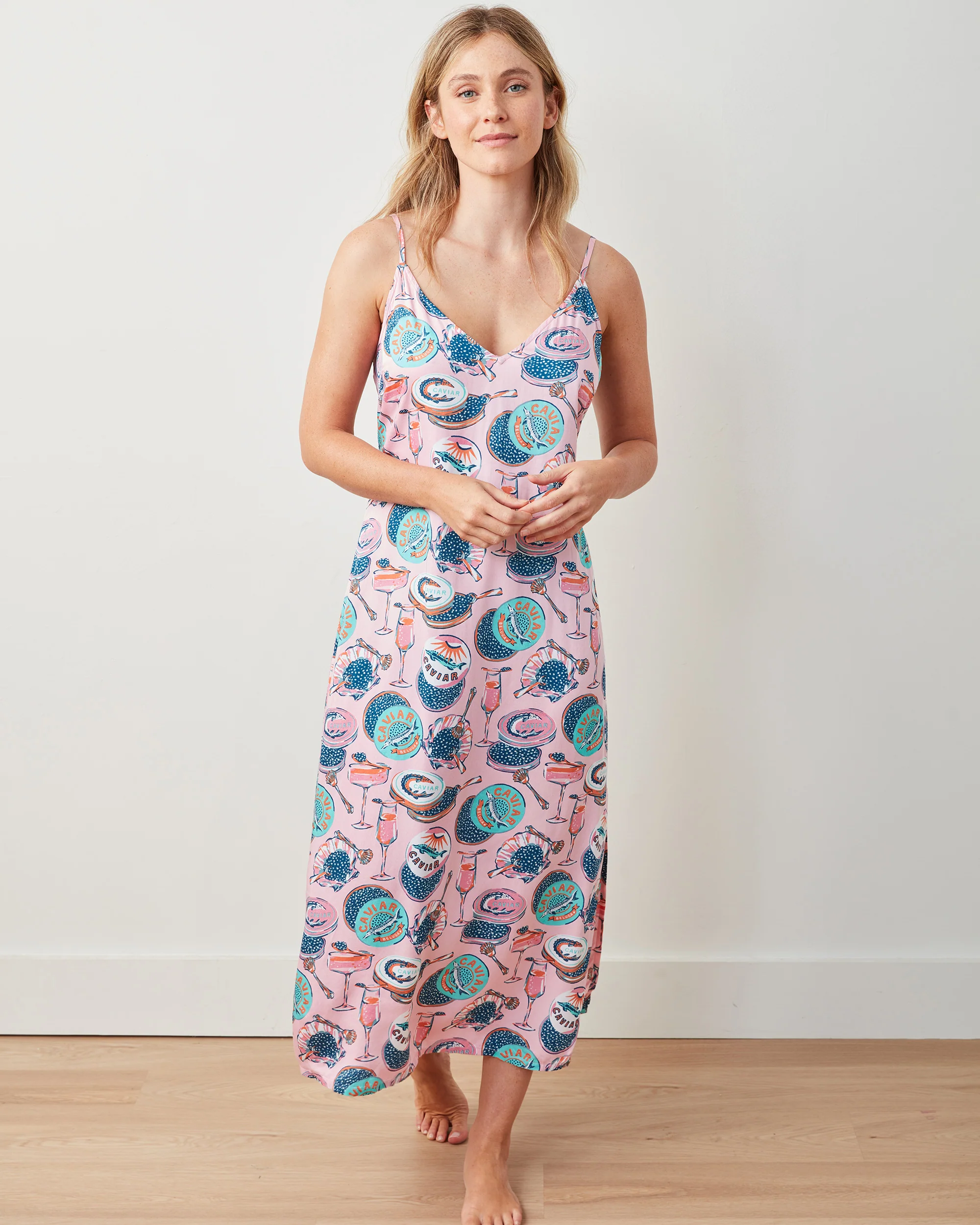 Champagne & Caviar - Eco Satin Chic To Sleep Nightie - Blush - Image 4