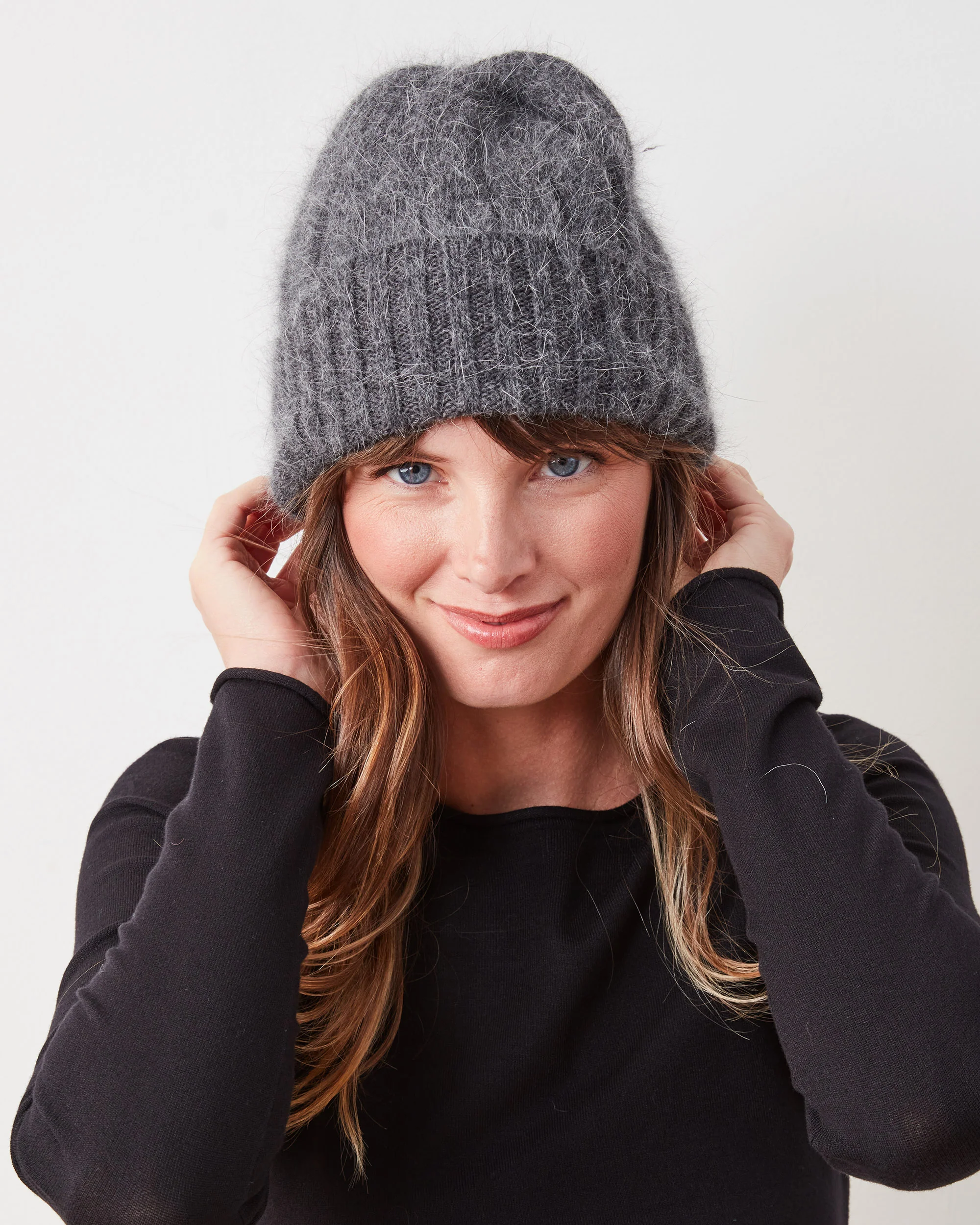 Charcoal - Super Soft Angora Beanie - Comfortarians - Image 2