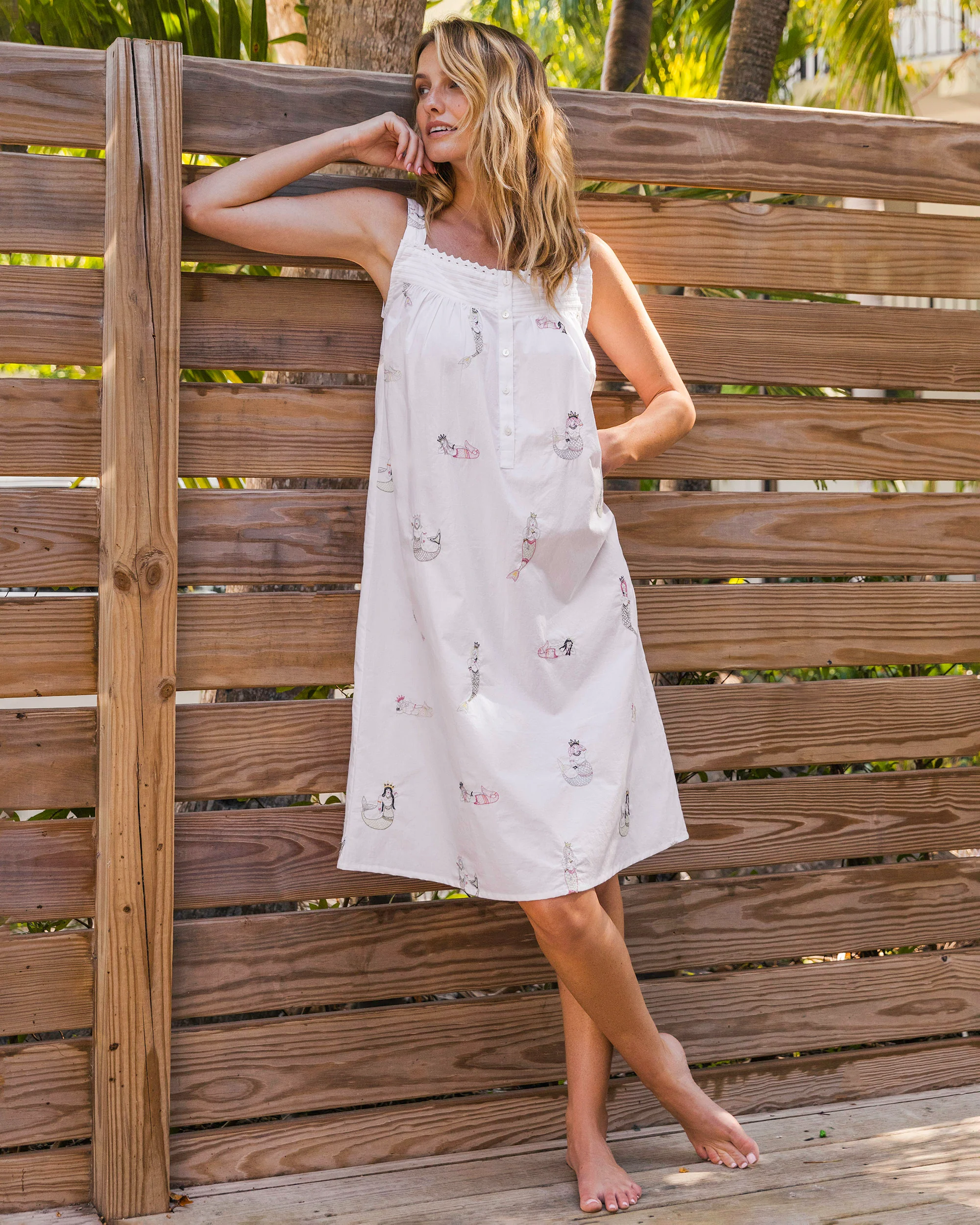 Daughters of Triton - Back to Bed Nightgown - Cloud - Image 5