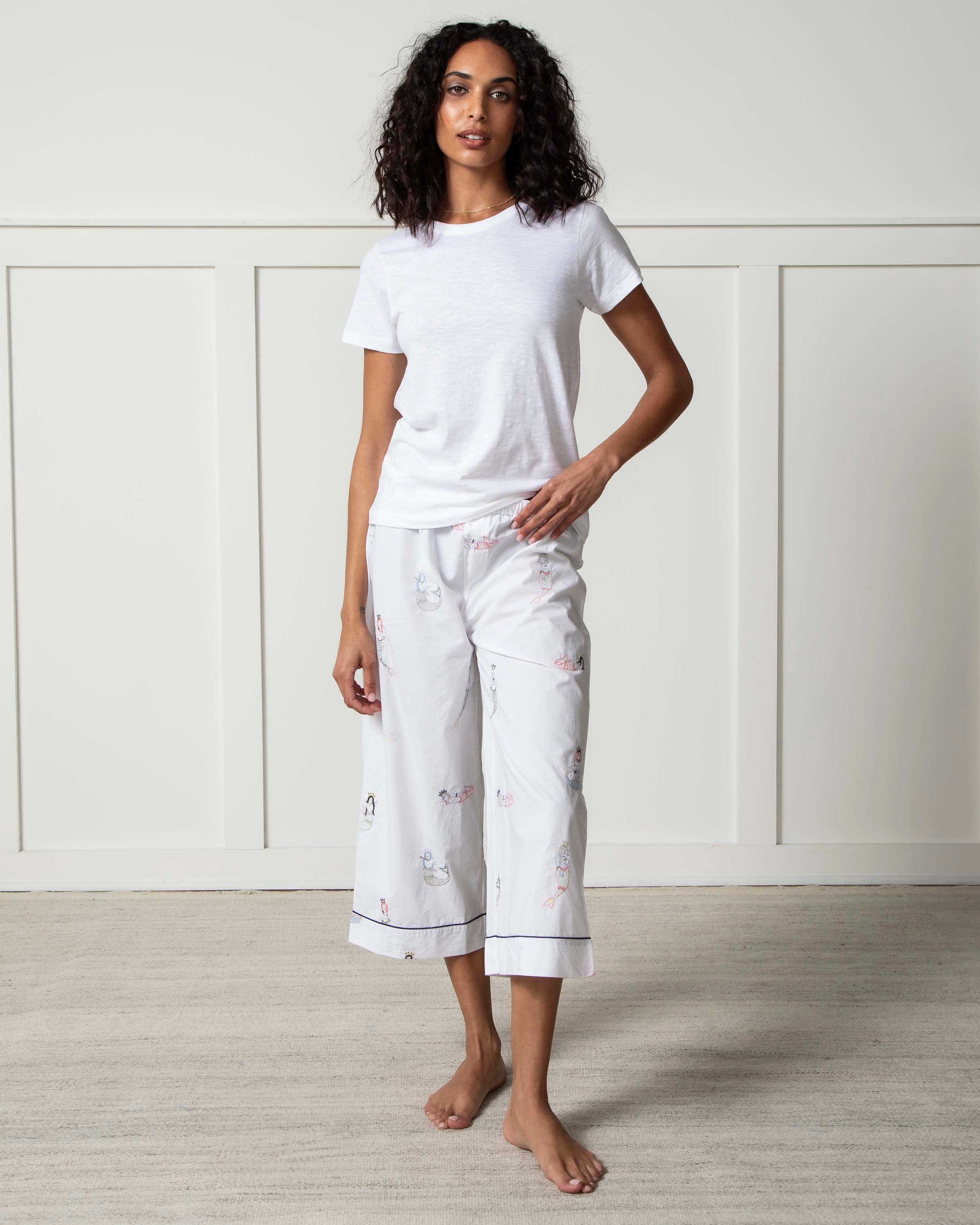 Daughters Of Triton - Cropped PJ Pants - Cloud - Image 4