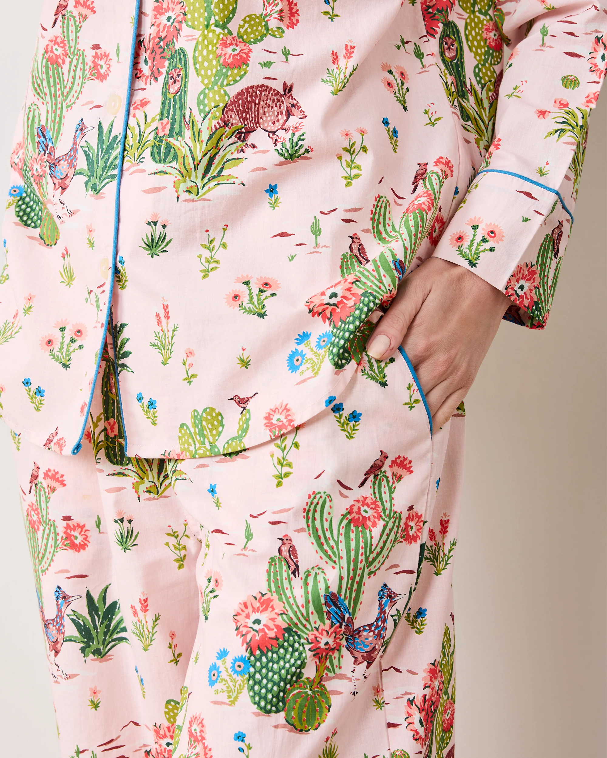 Desert Dream - Long PJ Set - Pink Cactus - Image 5