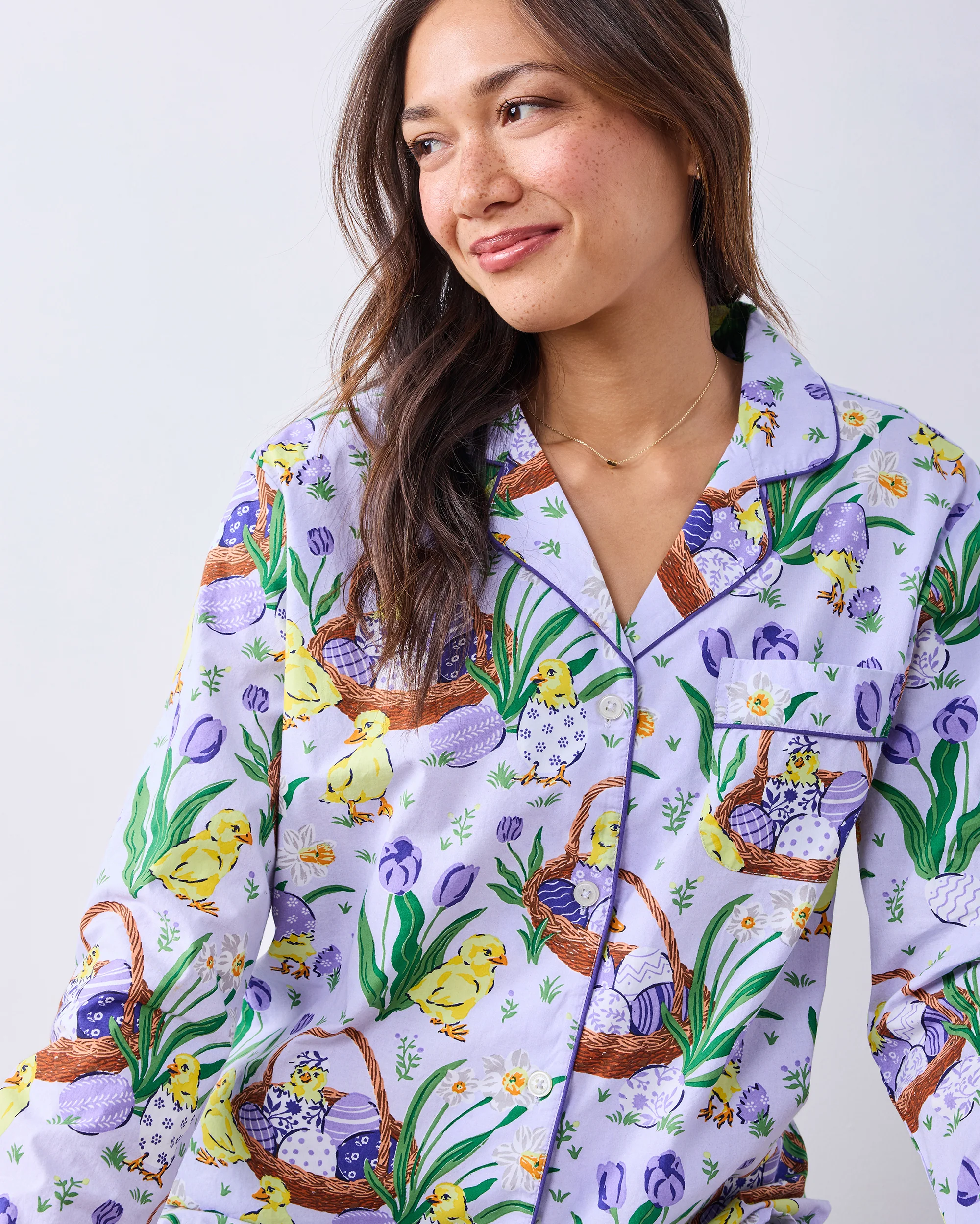 Egg Hunt - Long PJ Set - Dusty Lilac - Image 5
