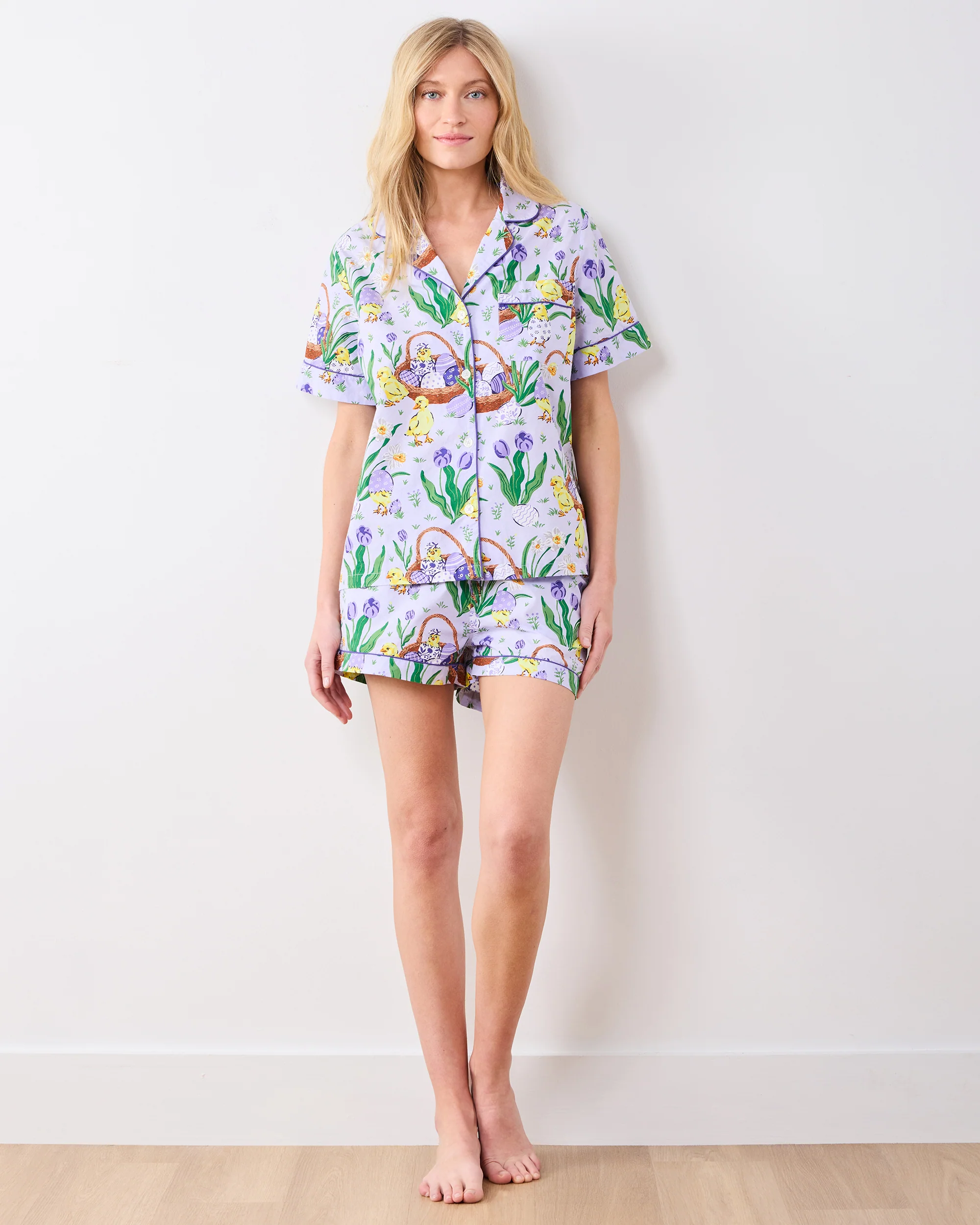 Egg Hunt - Short PJ Set - Dusty Lilac - Image 2