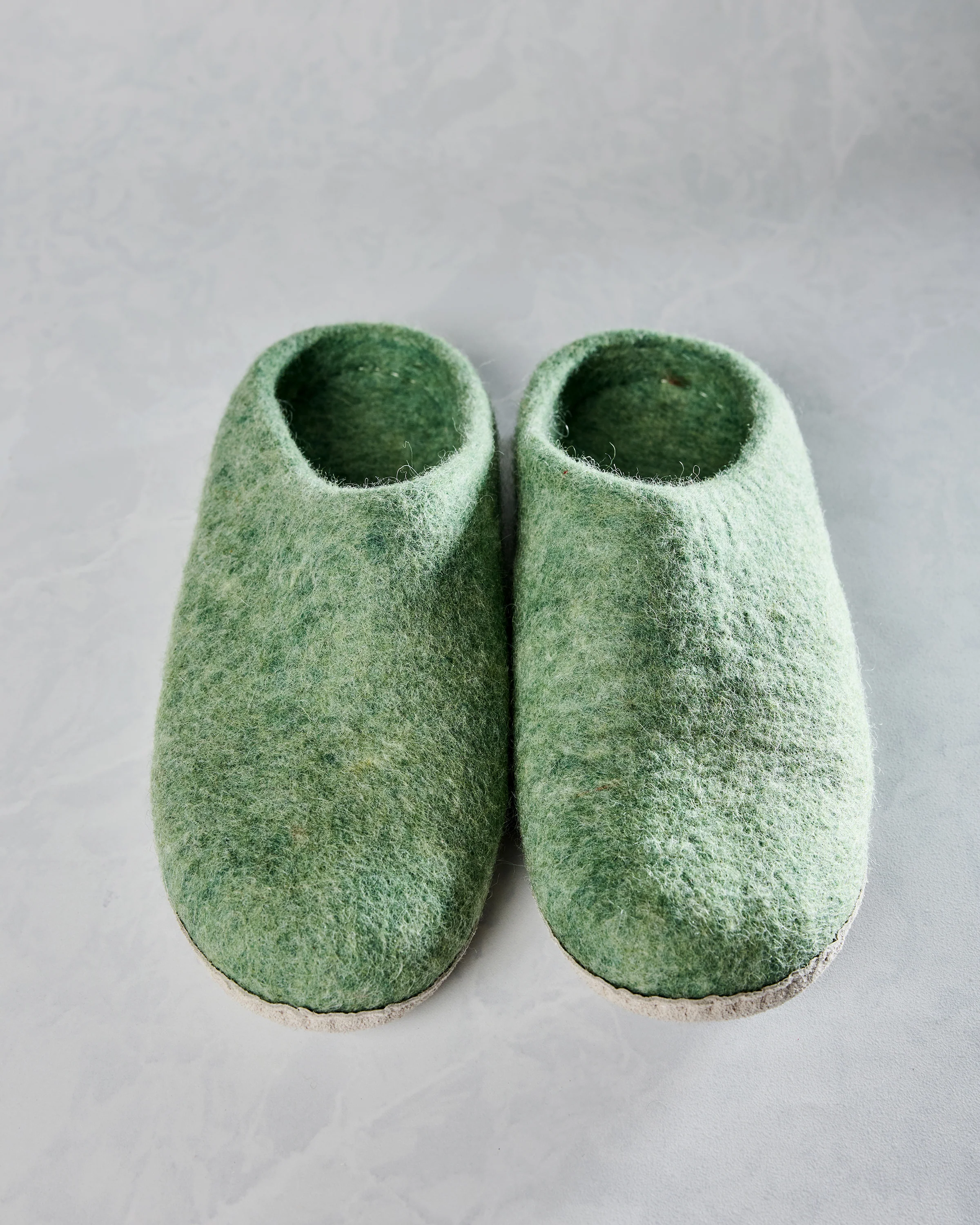 Eucalyptus Green - Organic Merino Wool Slippers - Fuzzy Cove - Image 2