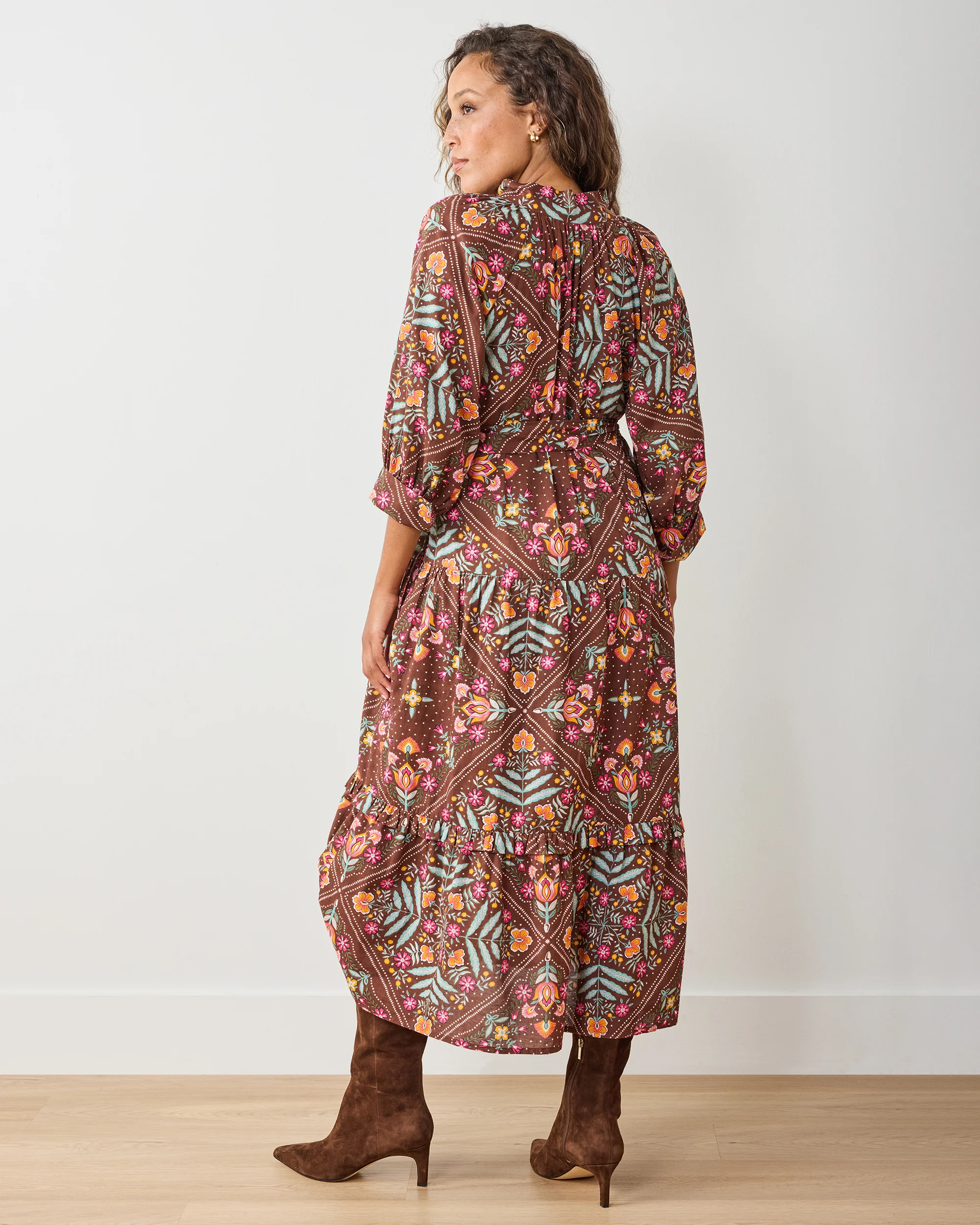 Floral Bandana - Fayette Dress - Tanned Copper - Image 5