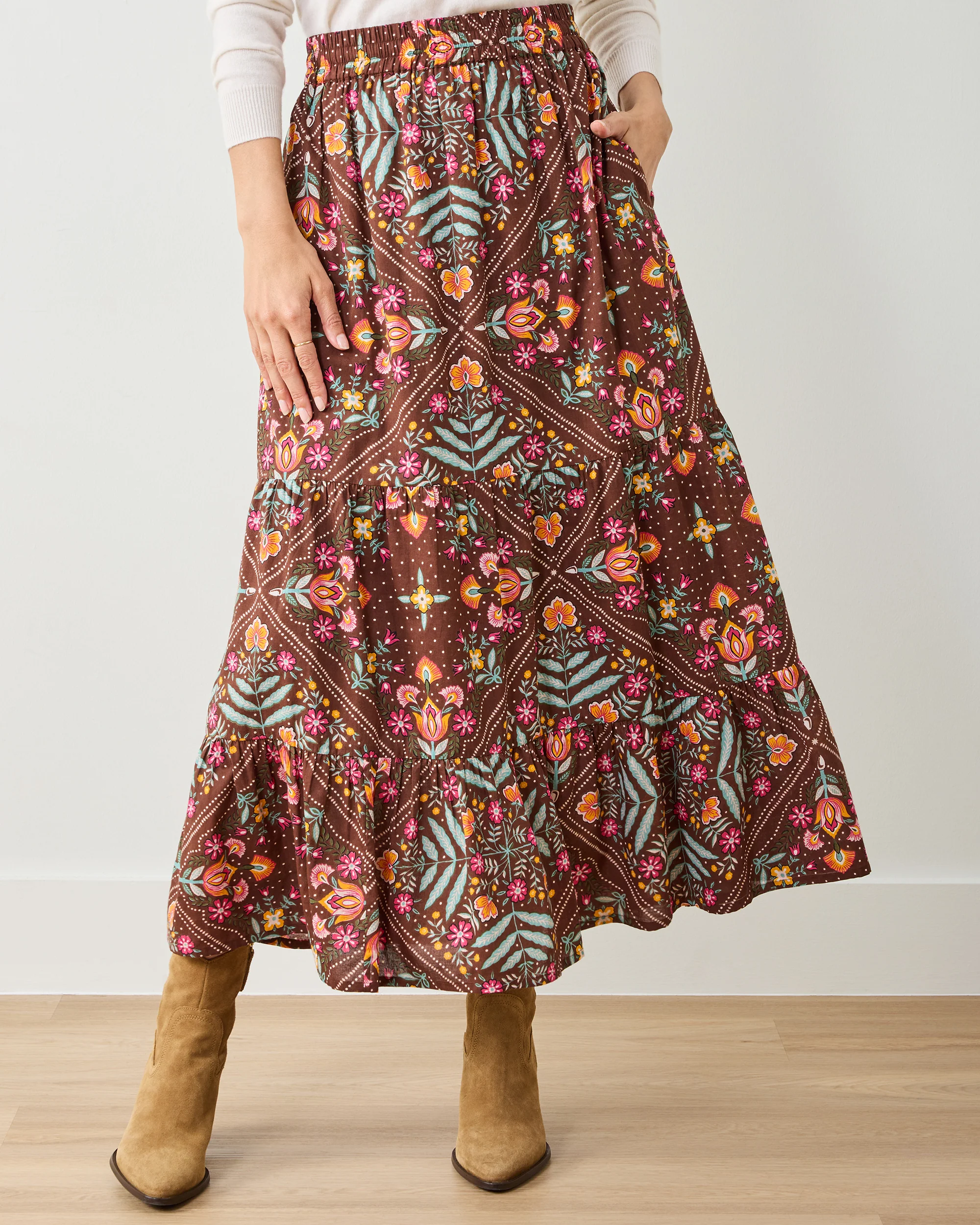 Floral Bandana - Lone Star Skirt - Tanned Copper - Image 3