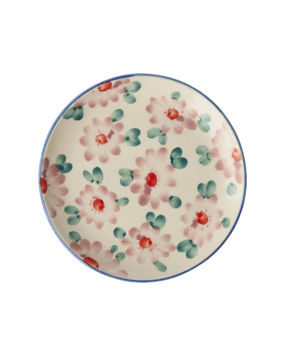 Floral Combo - Hand Painted Ceramic Cake Plate - RicebyRice - Image 2