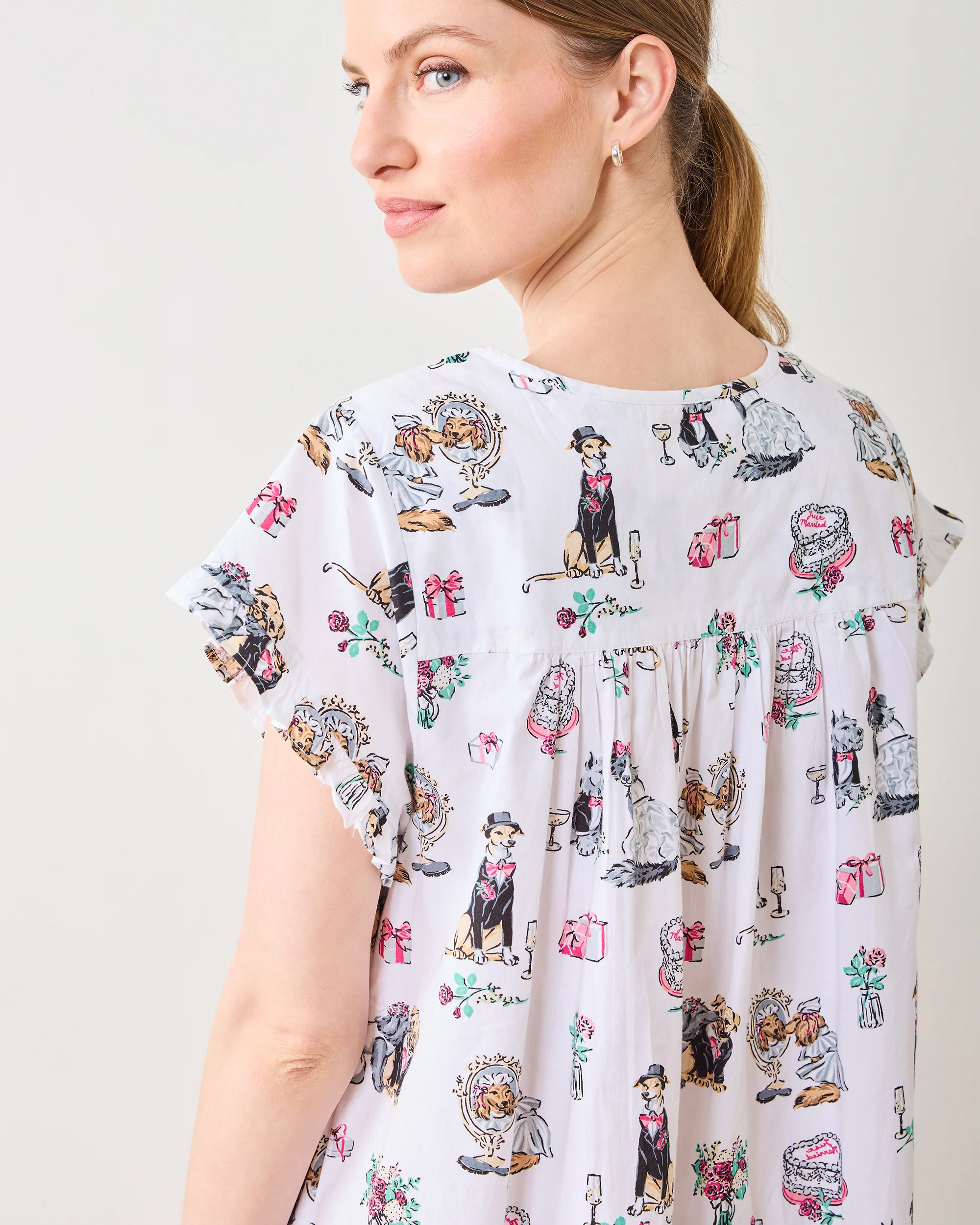 Fur Ever Yours - Pintuck Nightgown - Cloud - Image 5