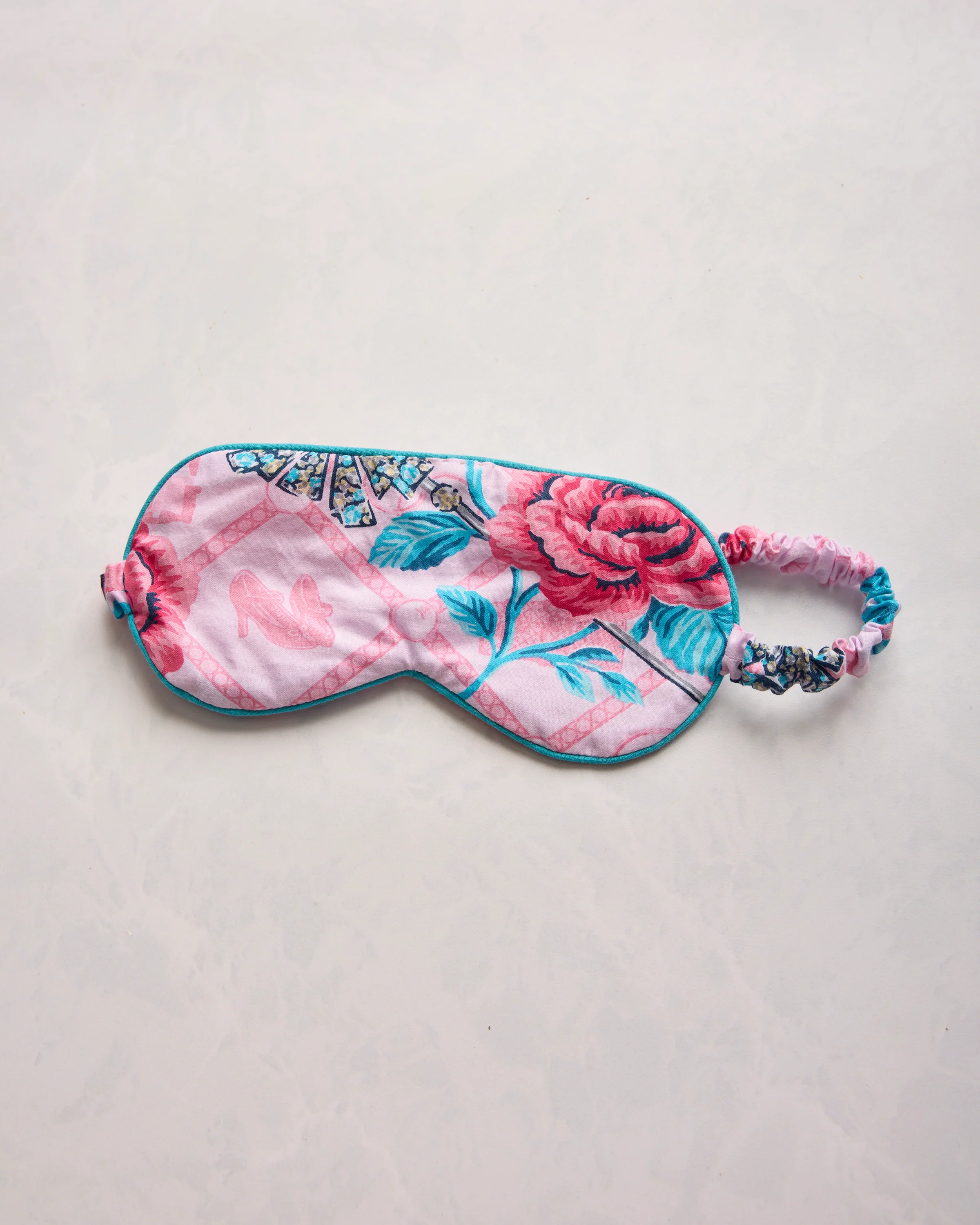 Glinda's Garden - Eco Satin Eye Mask - Popular Pink - Image 4