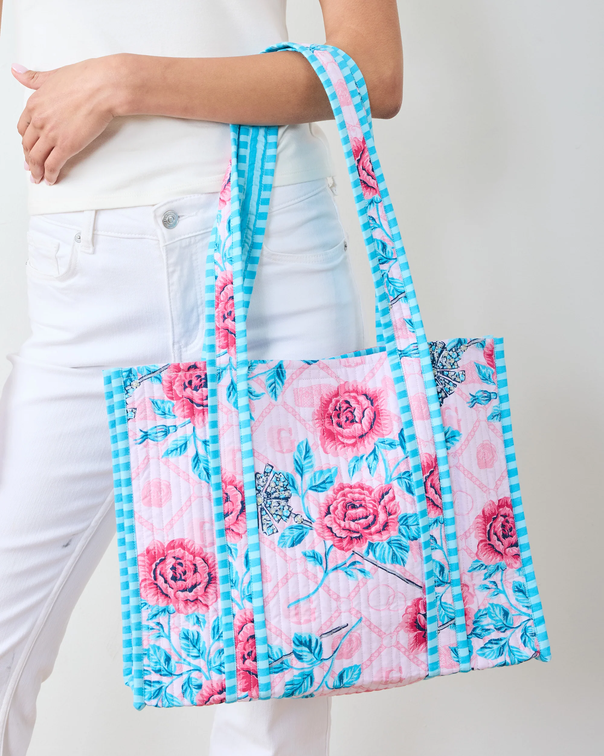 Glinda's Garden - Petite Traveler Tote - Popular Pink - Image 2