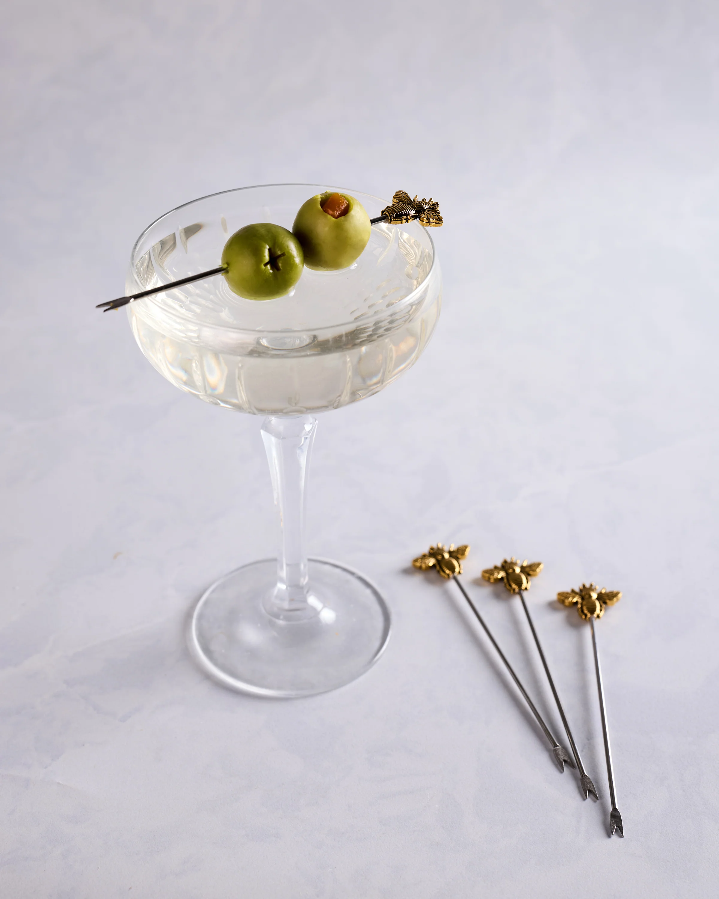 Gold - Set of 4 Golden Bee Cocktail Picks - Abbott - Image 3