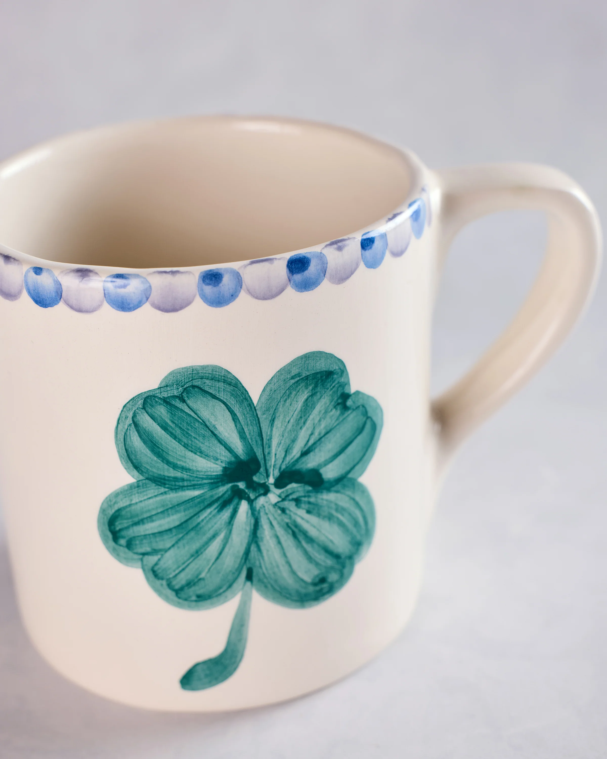 Green Combo - Hand Painted Ceramic Clover Mug - RicebyRice - Image 2