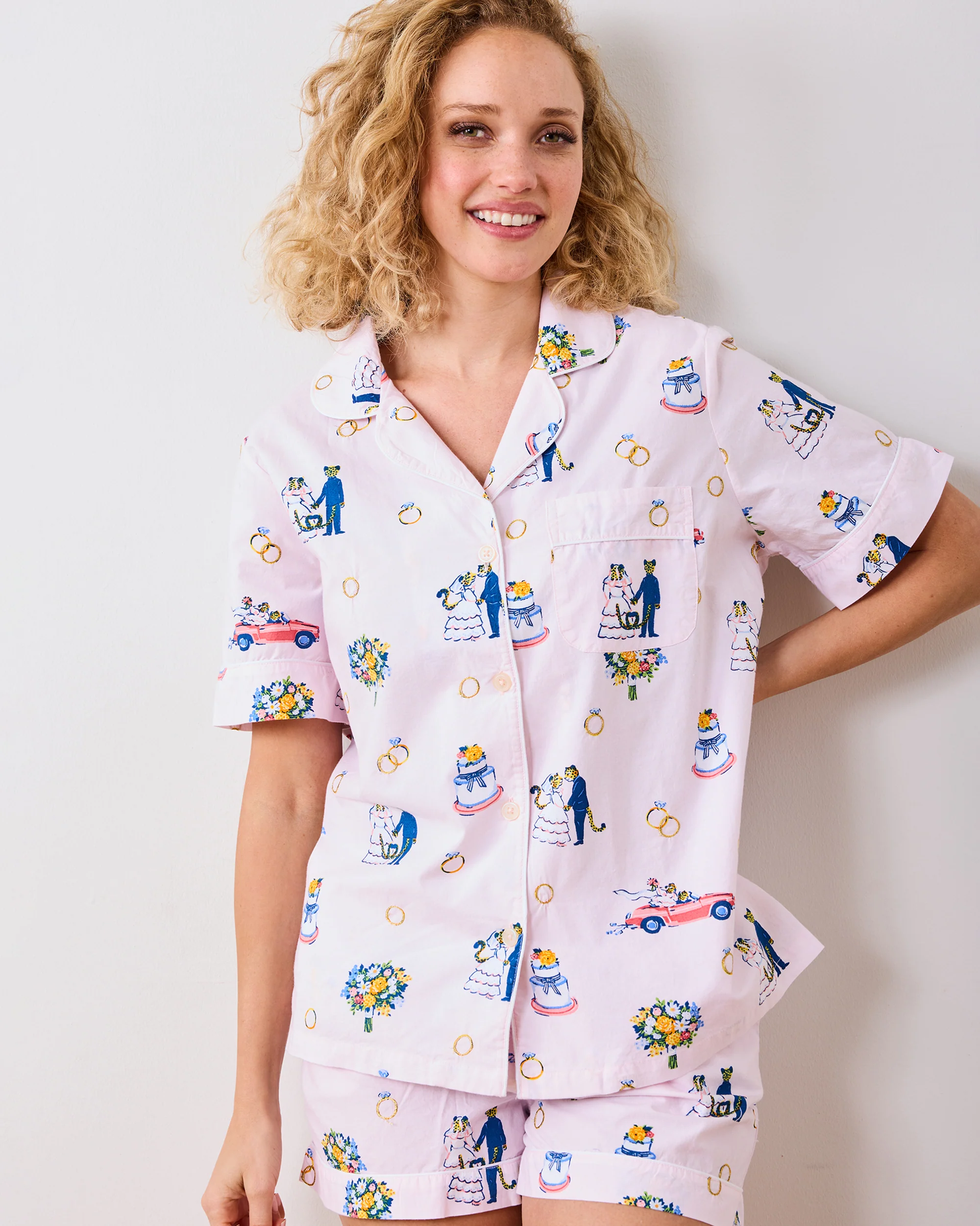 Happily Ever After - Short PJ Set - Blush - Image 6