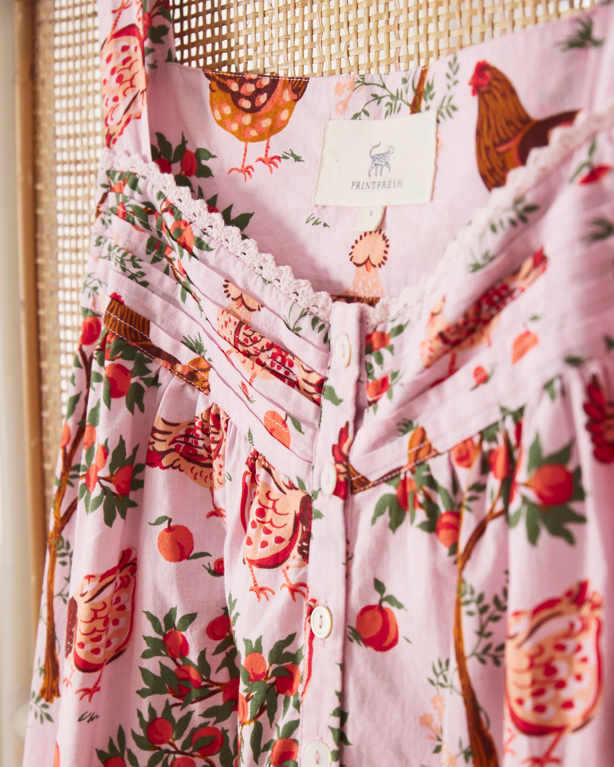 Hen House - Back To Bed Nightgown - Ballet Pink - Image 6