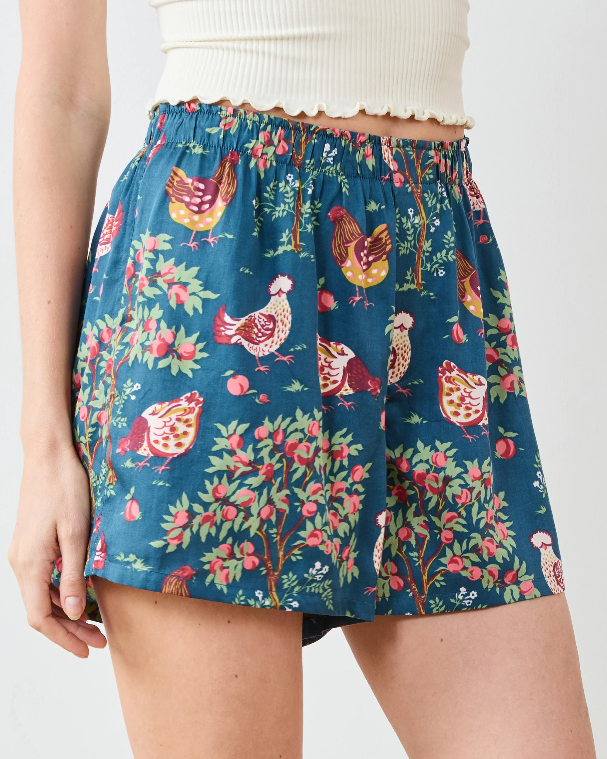 Hen House - Eco Satin Boyfriend Boxer - Navy - Image 4