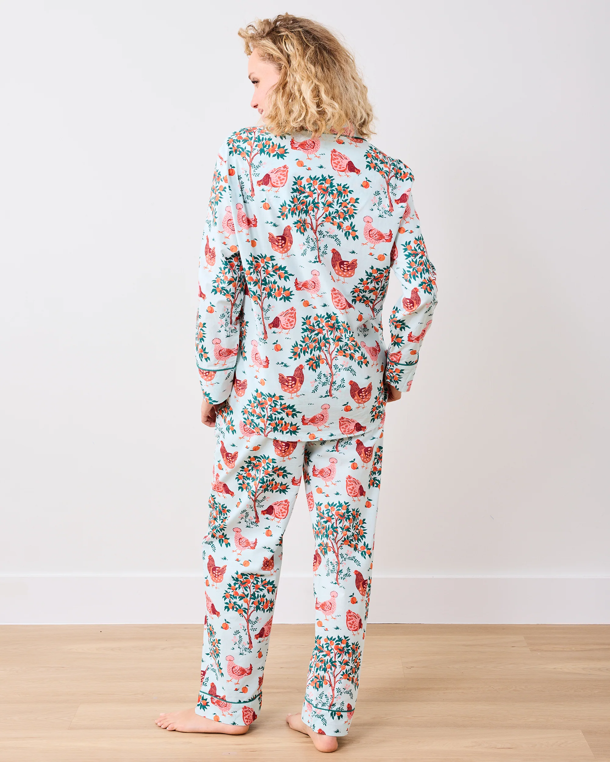 Hen House - Tall Long PJ Set - Soft Blue - Image 3