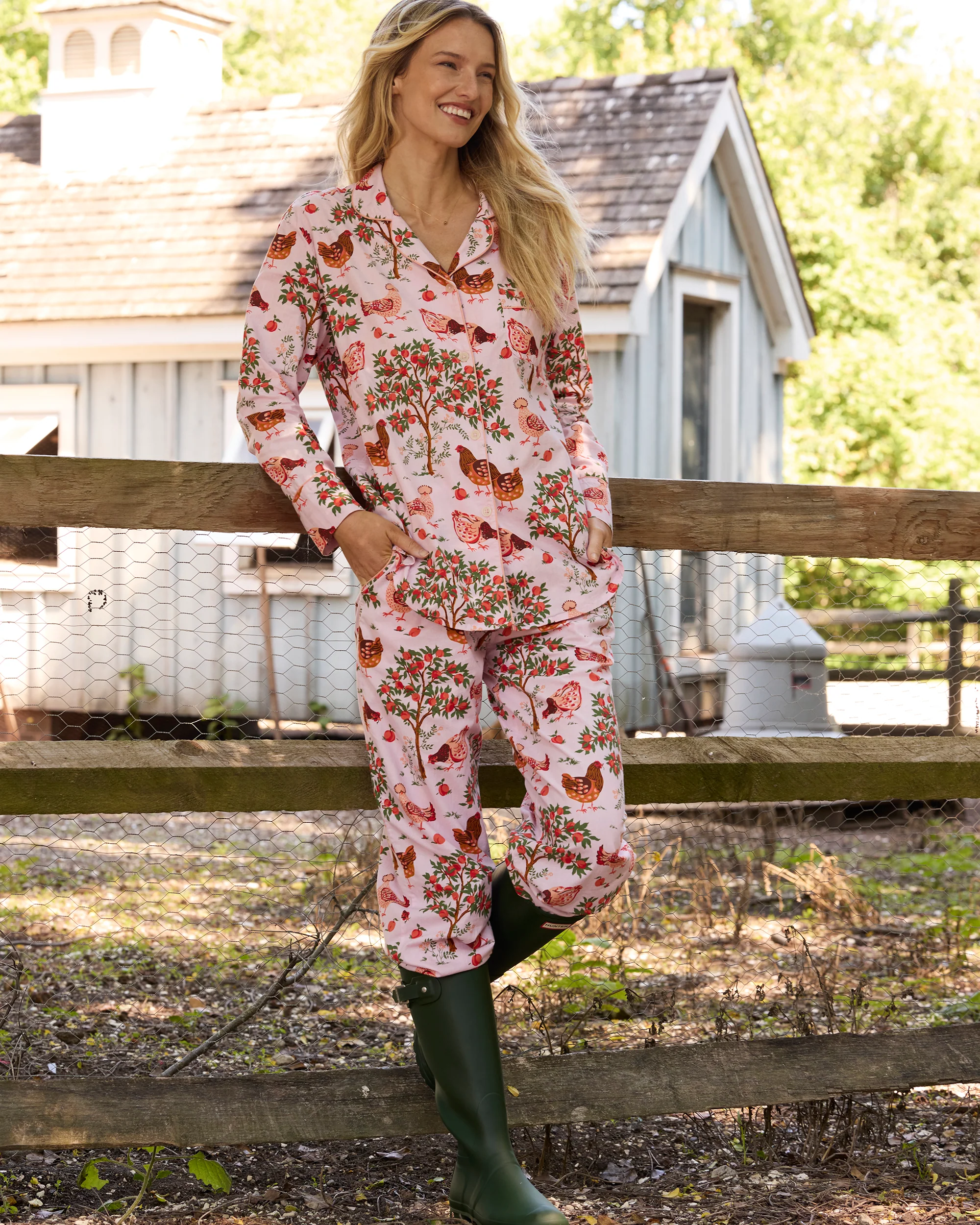 Hen House - Tall Long PJ Set - Ballet Pink - Image 3