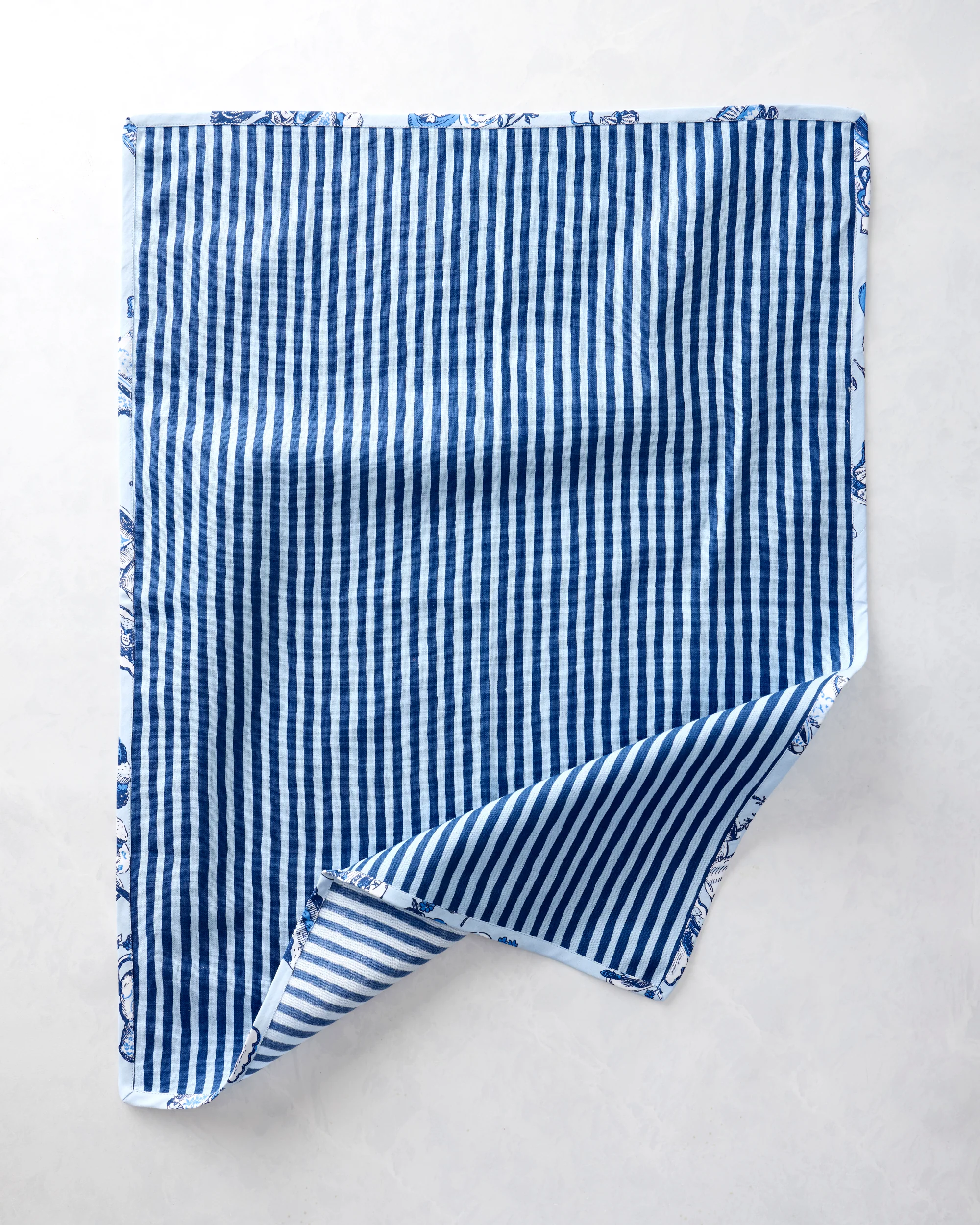 High Tea Toile - Tea Towels & Cocktail Napkins Bundle - Notting Hill Blue - Image 4