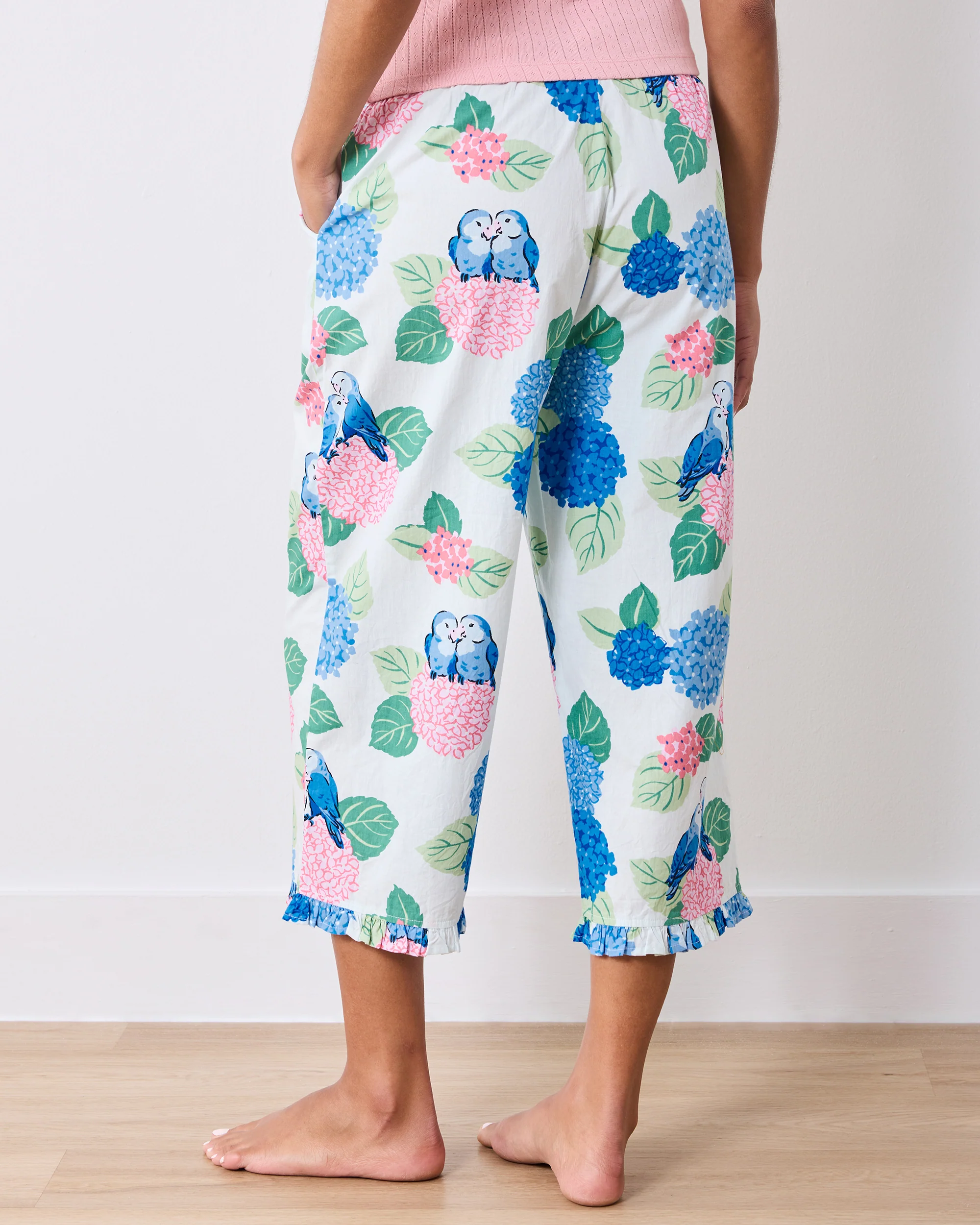 Hydrangea Honeymoon - Ruffle Cropped Pants - Cloud - Image 4