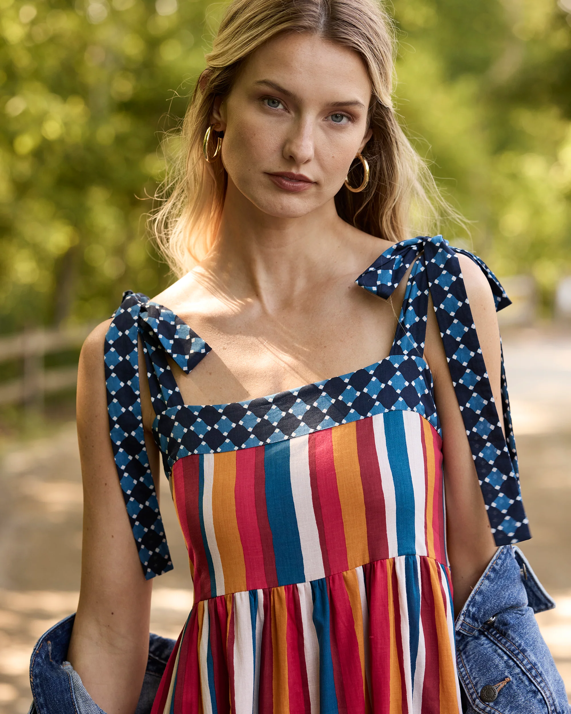 In Season Stripes - Way Around Dress - Garnet Glow - Image 2