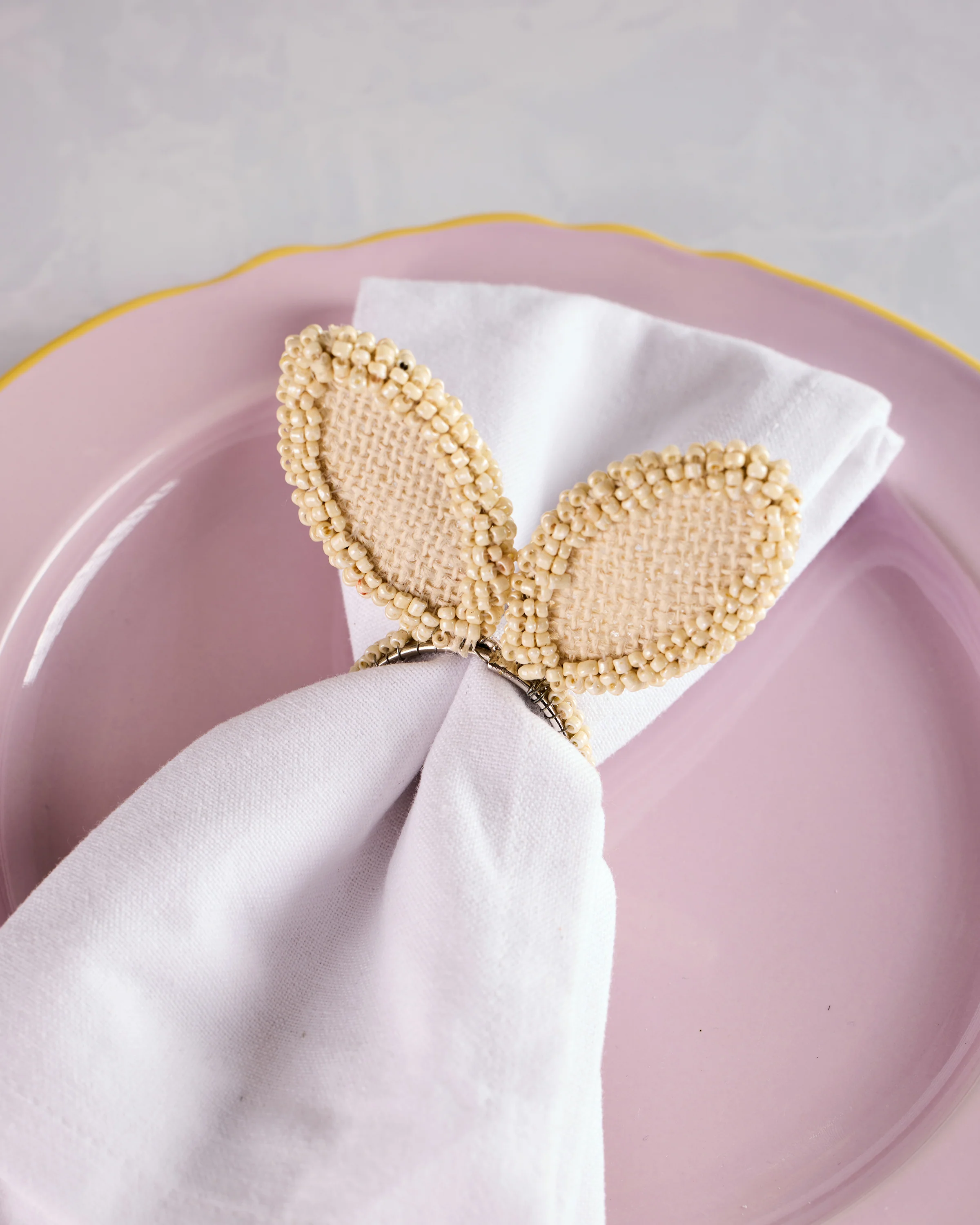 Ivory - Bunny Ear Napkin Ring - Primitives by Kathy - Image 2
