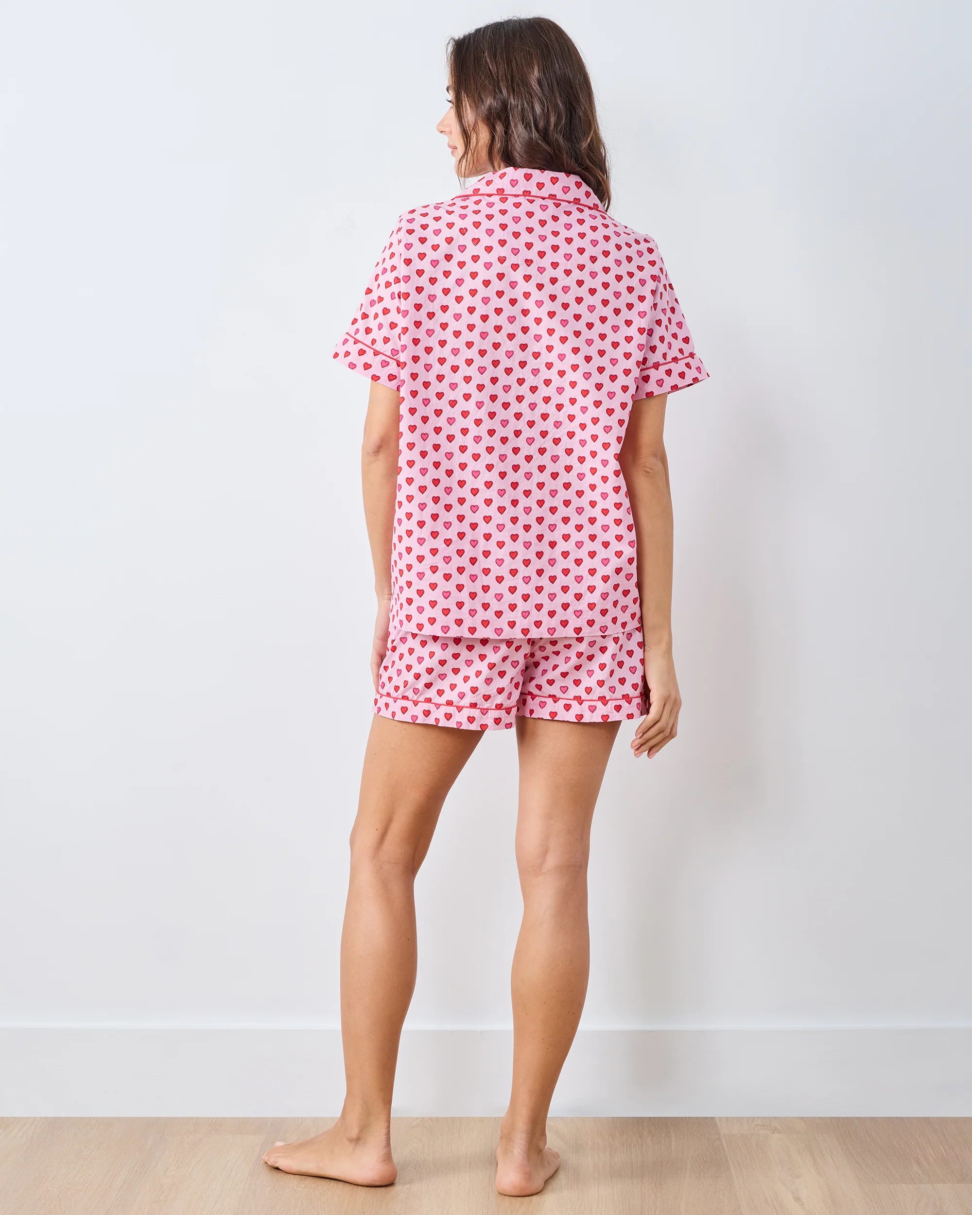 Mini Candy Hearts - Short PJ Set - Pink Macaron - Image 5