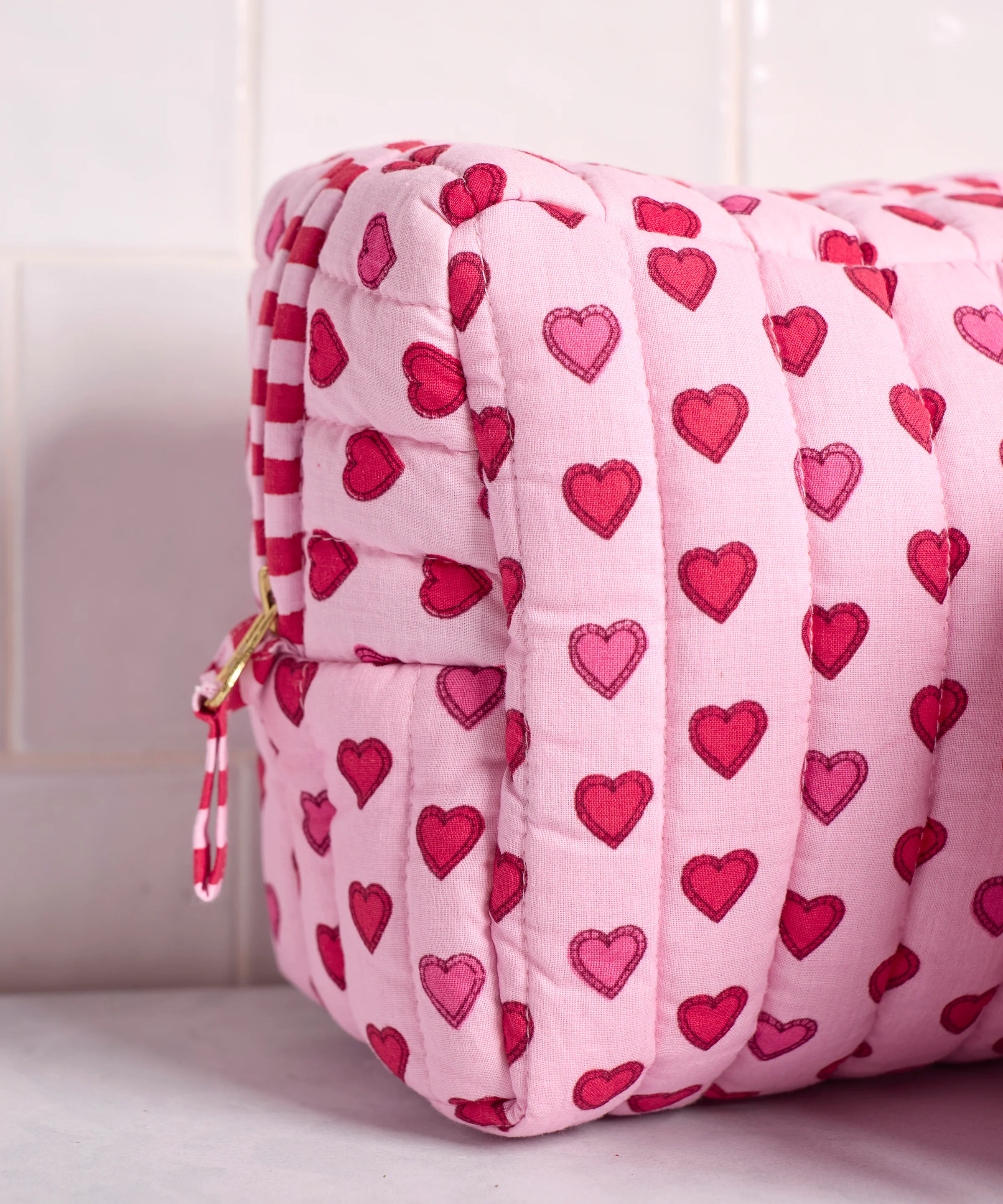 Mini Candy Hearts - Three's Best Pouch Set - Pink Macaron - Image 3