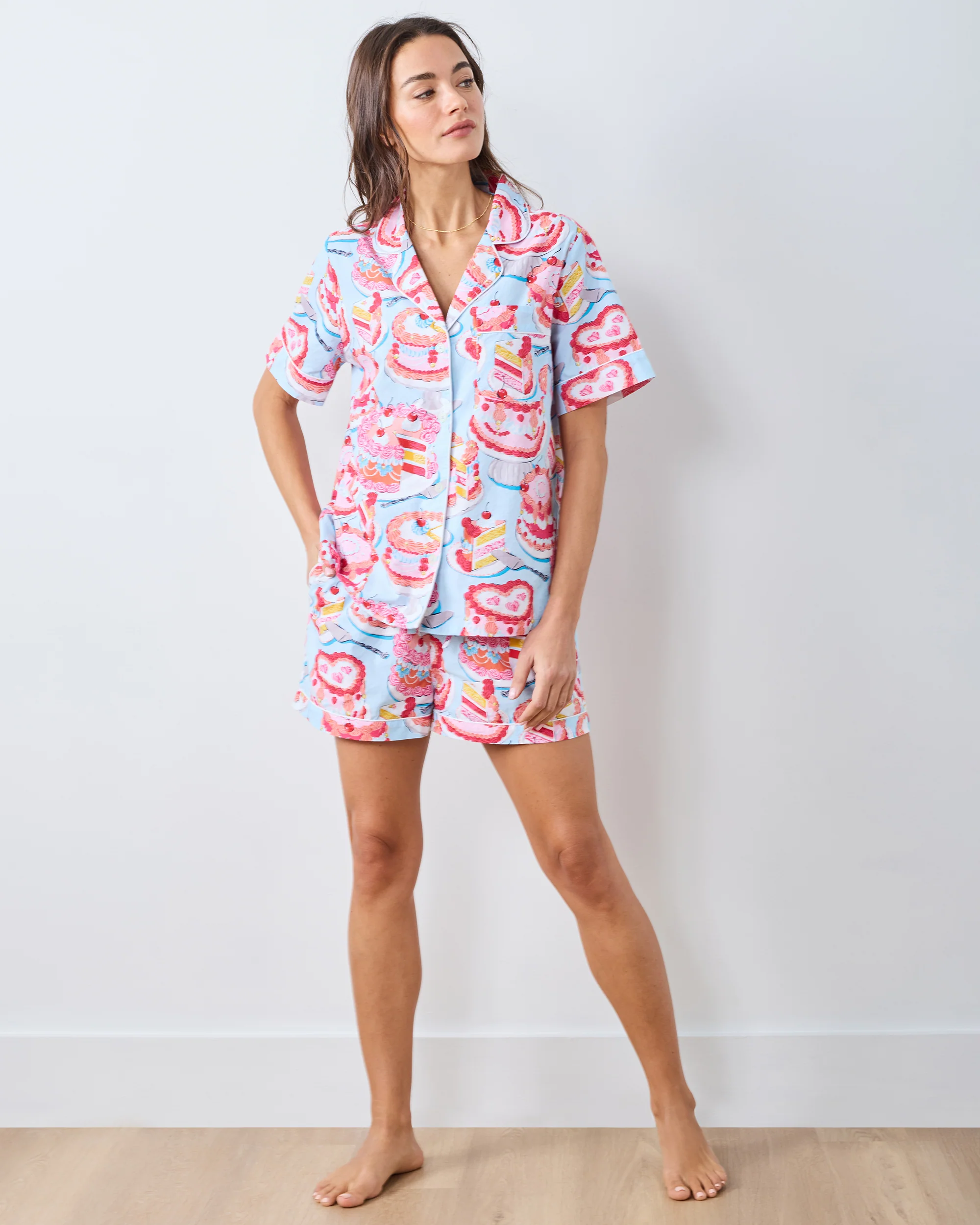 Mini Candy Hearts & Vintage Cakes - Short PJ Set Bundle - Multi - Image 2