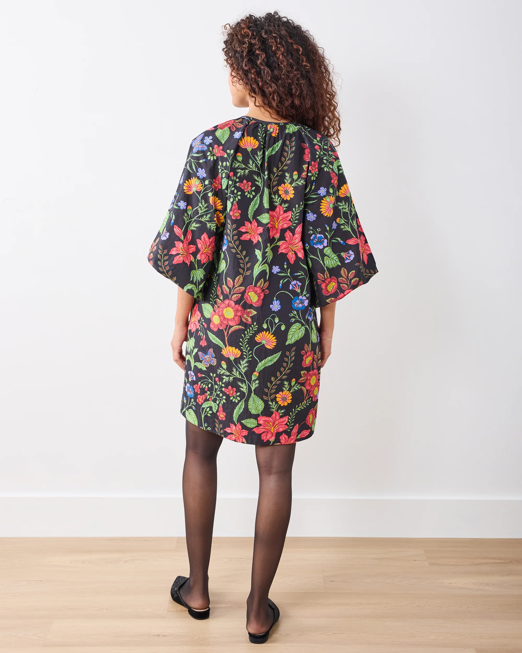 Moonlit Botanical - Blair Dress - Ink - Image 4