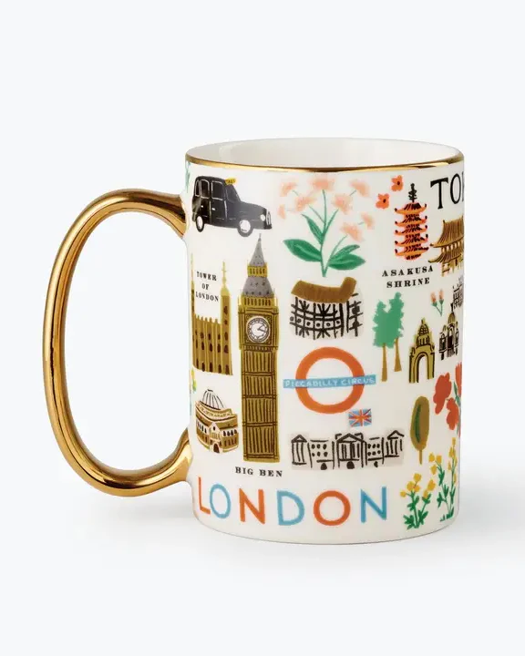 Multi - Bon Voyage Porcelain Mug - Rifle Paper - Image 2
