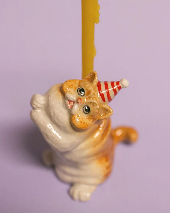 Multi - Camp Hollow Cat Birthday Cake Topper - Camp Hollow - Image 2