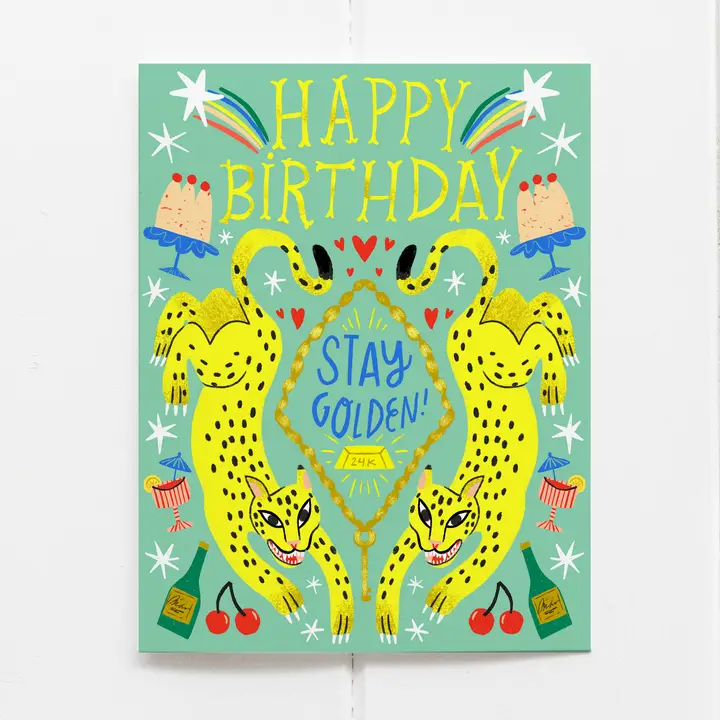 Olive & Company - Stay Golden Birthday Card - Multi - Image 2